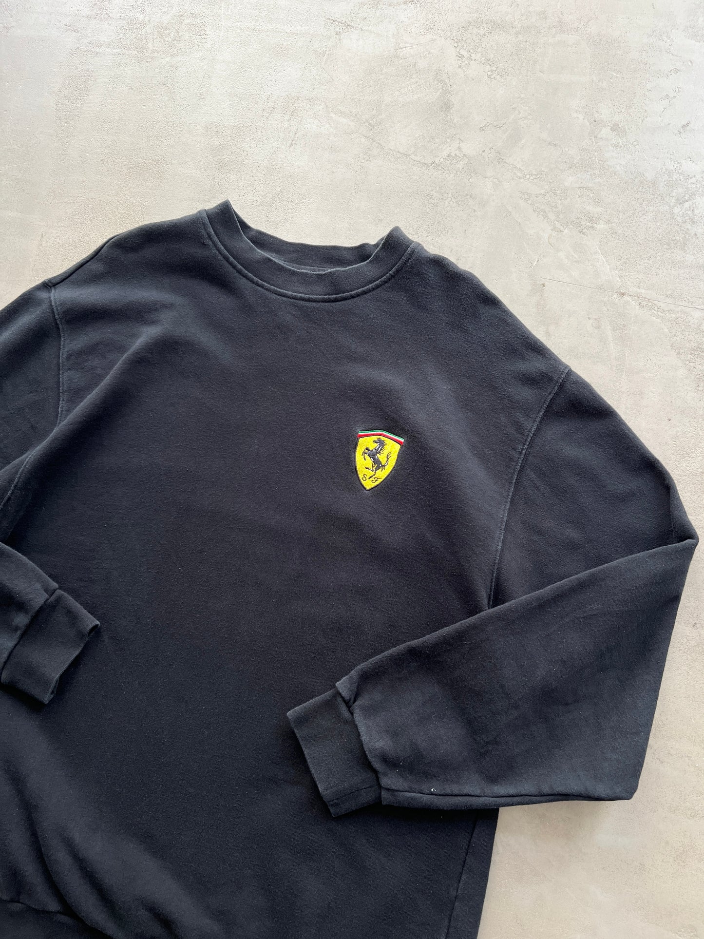 BLACK FERRARI SWEATER - 1990S - XL