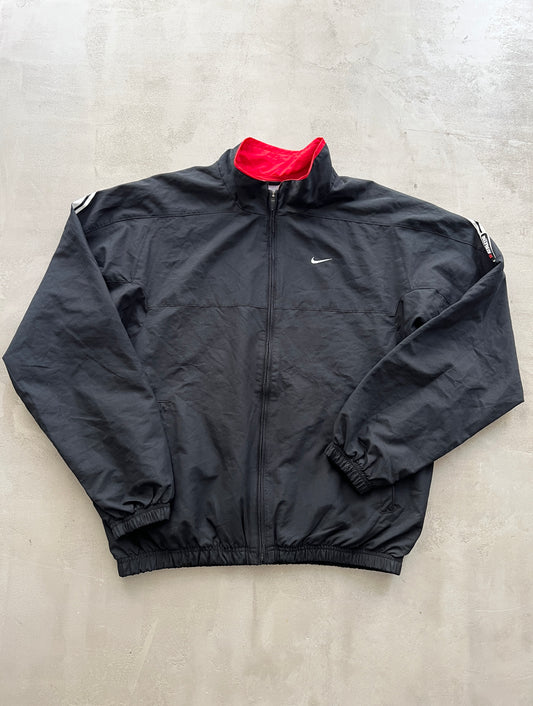 BLACK NIKE ATHLETIC TRACK JACKET - 2000S - L/M