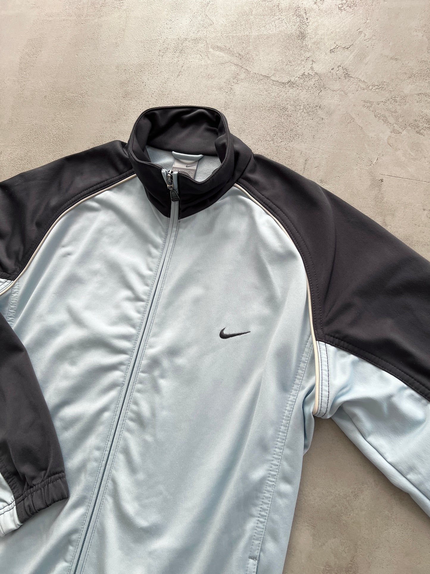 BABY BLUE NIKE TRACK JACKET - 2000S - M