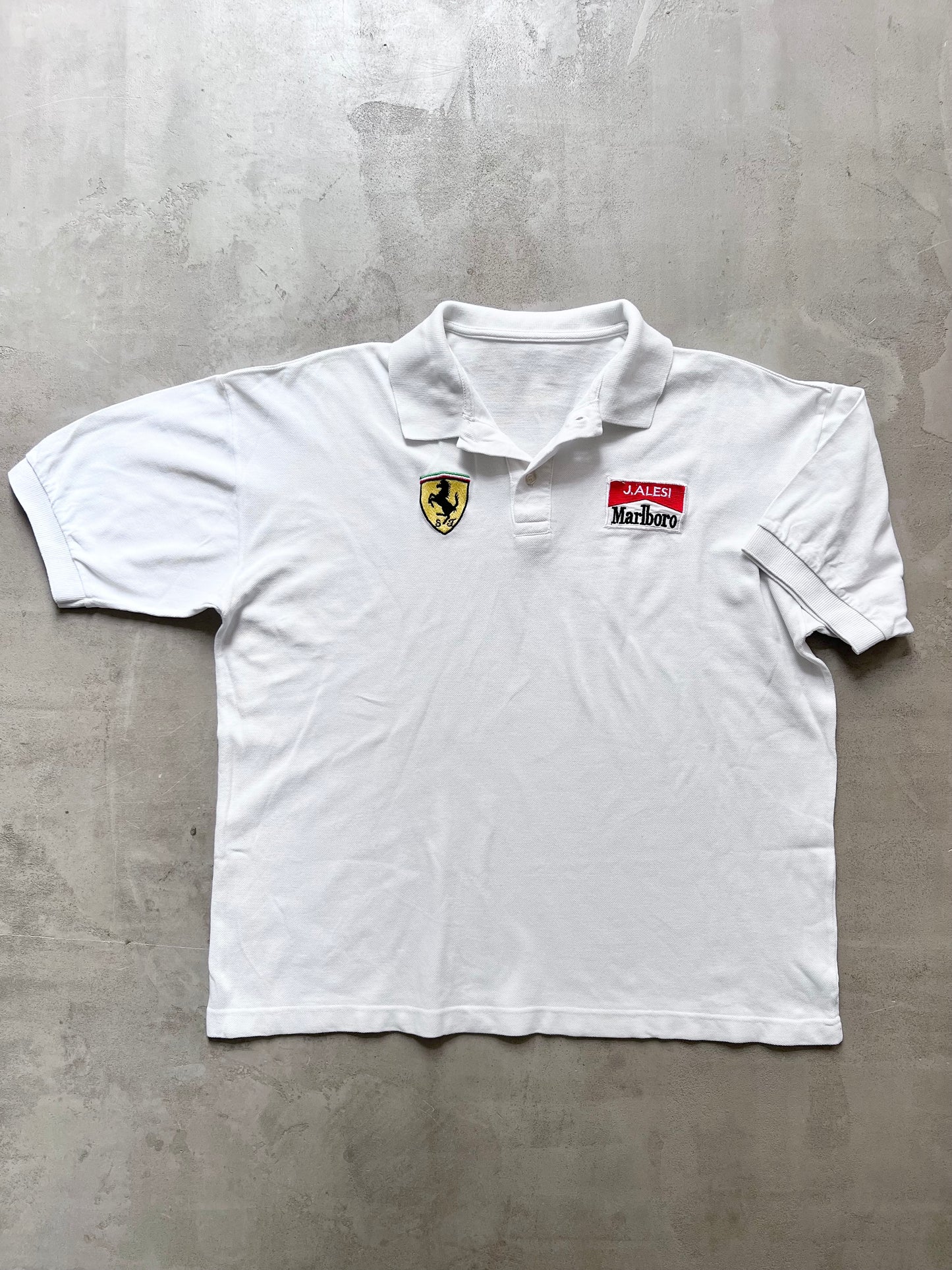 WHITE MARLBORO X FERRARI POLO - 1990S