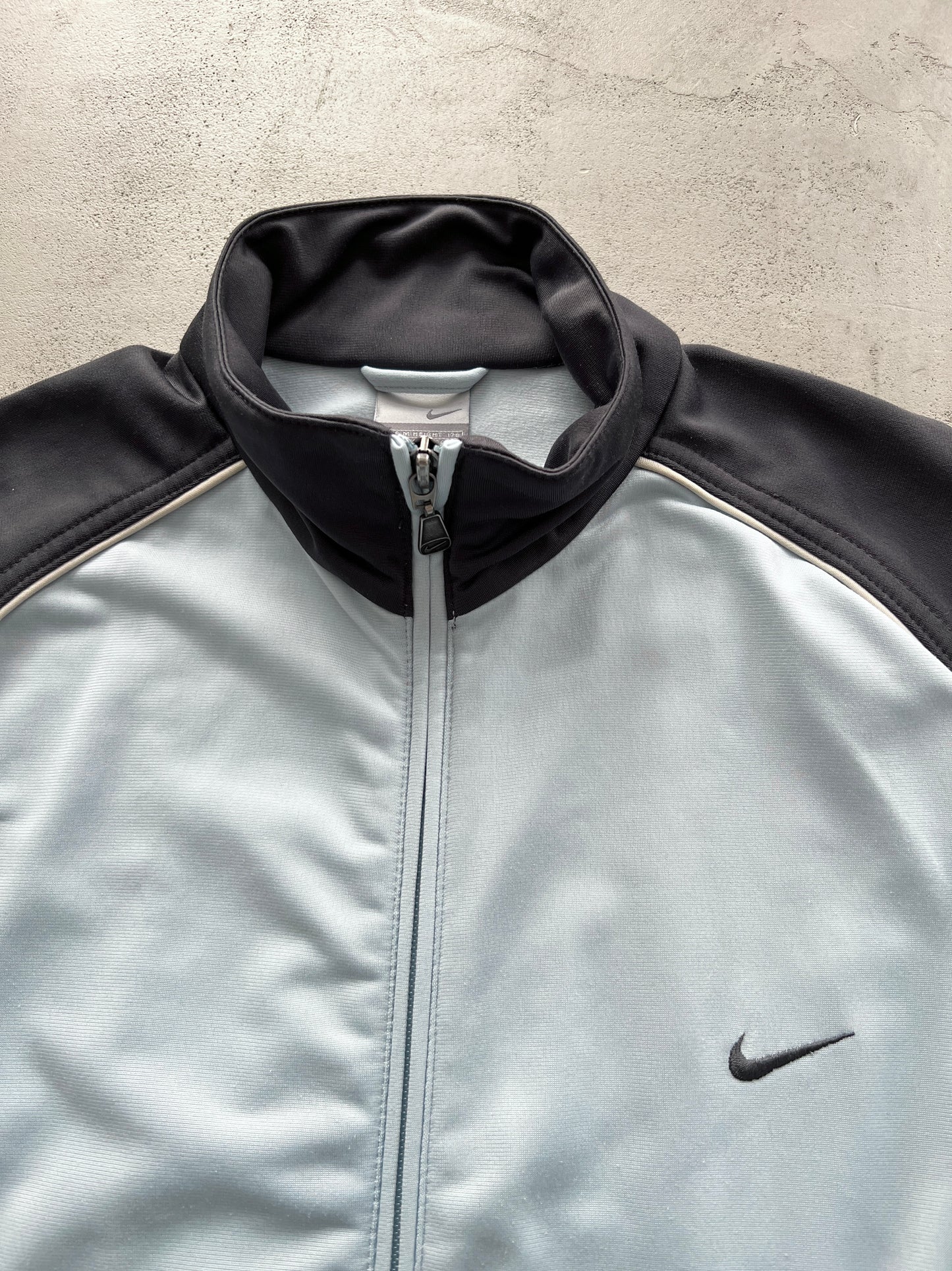 BABY BLUE NIKE TRACK JACKET - 2000S - M