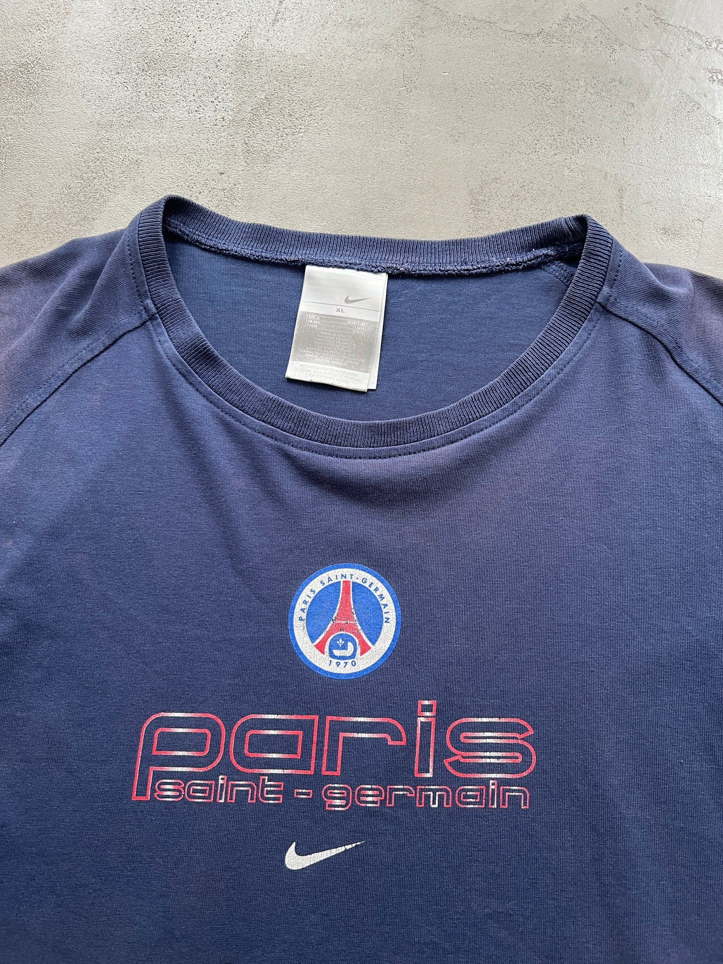 FADED NAVY/PURPLE PSG TEE - 1990S - XL