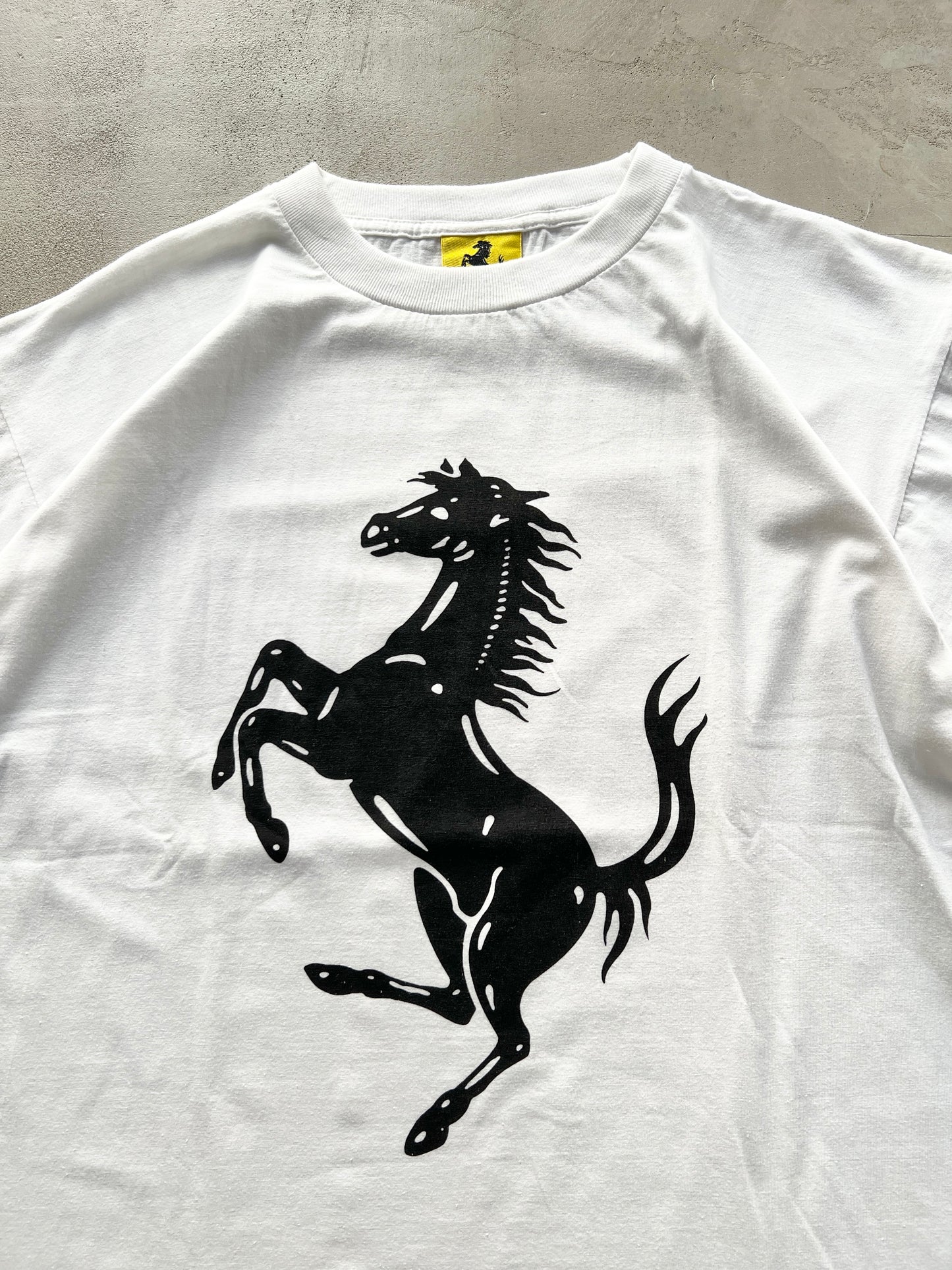 WHITE FERRARI TEE - 1990S - XL