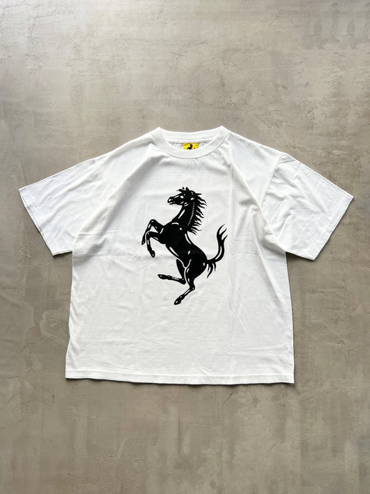 WHITE FERRARI TEE - 1990S - XL