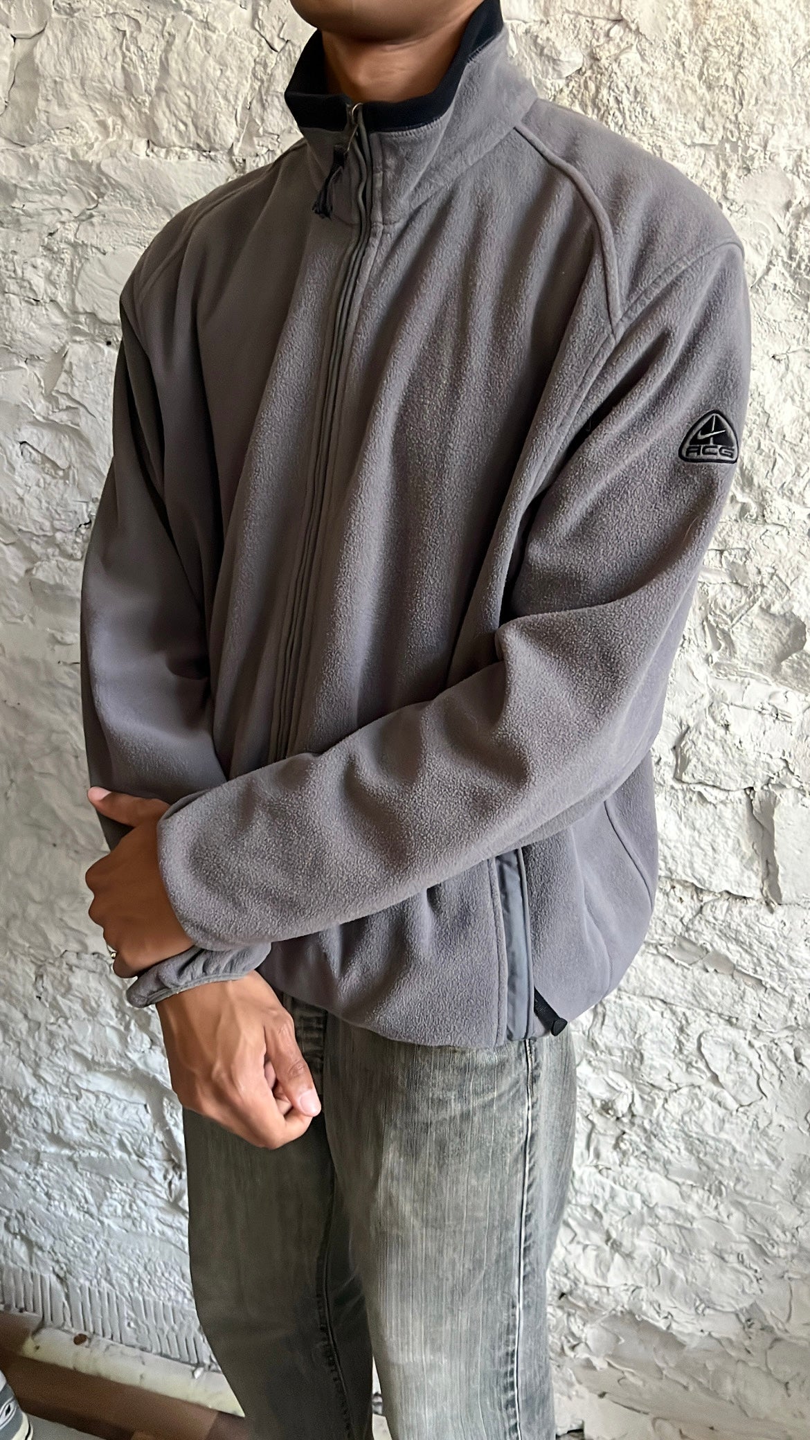 GREY/MAUVE ACG NIKE FLEECE - 2000S - L