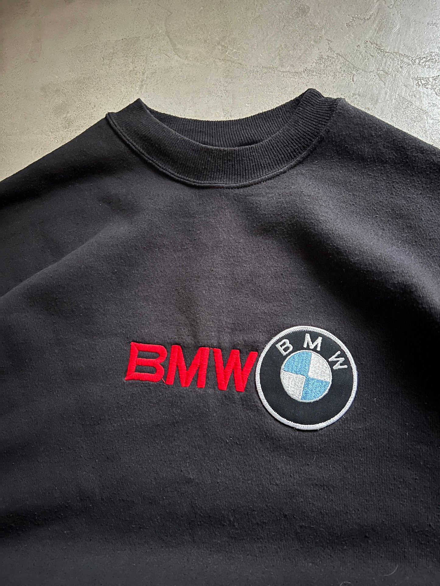 BLACK BMW SWEATER - 1990S - L