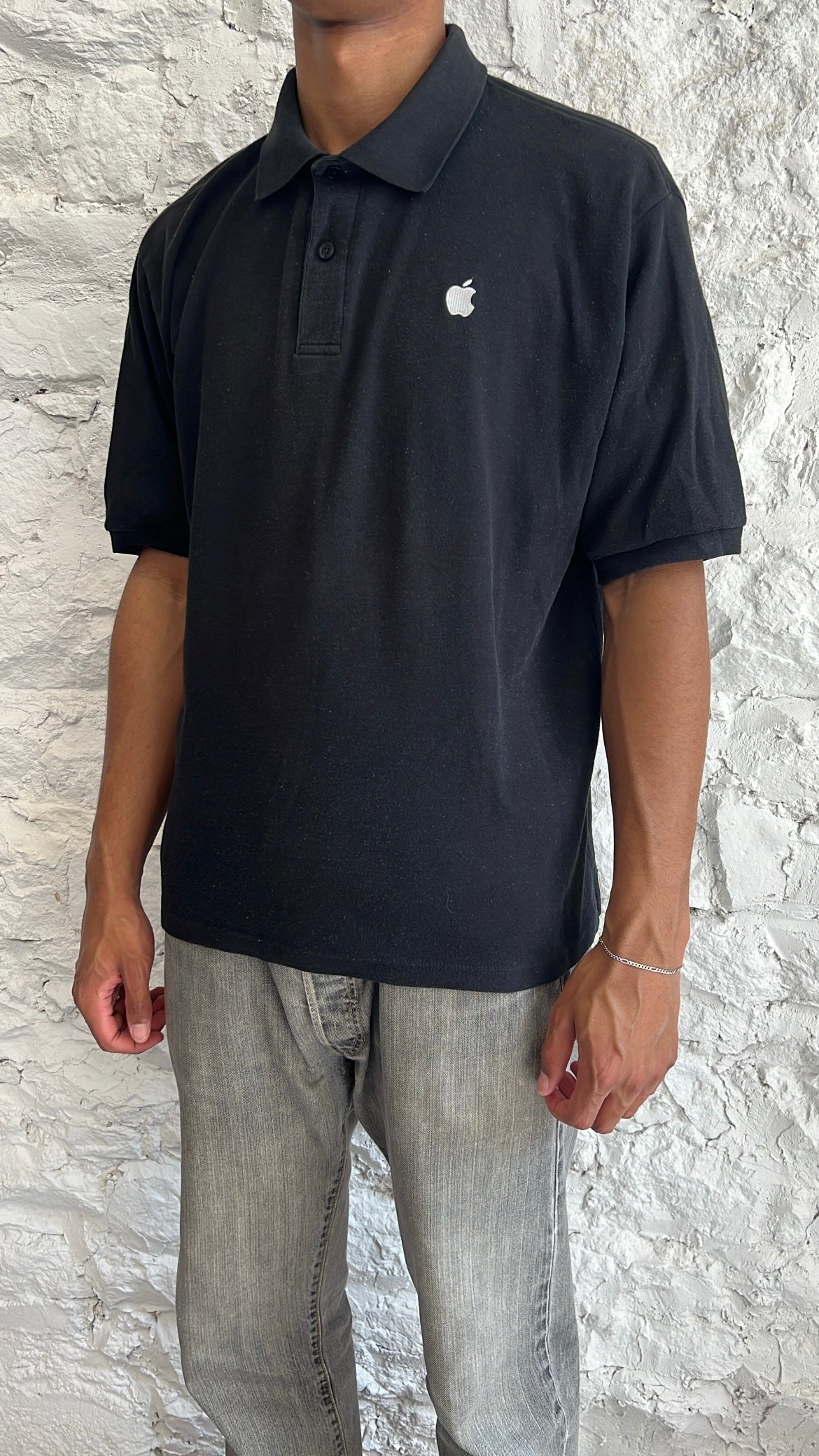 BLACK APPLE PROMO POLO - 2000S - L