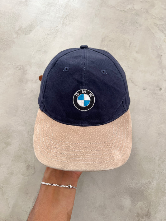 NAVY/BEIGE BMW CAP - 1990S