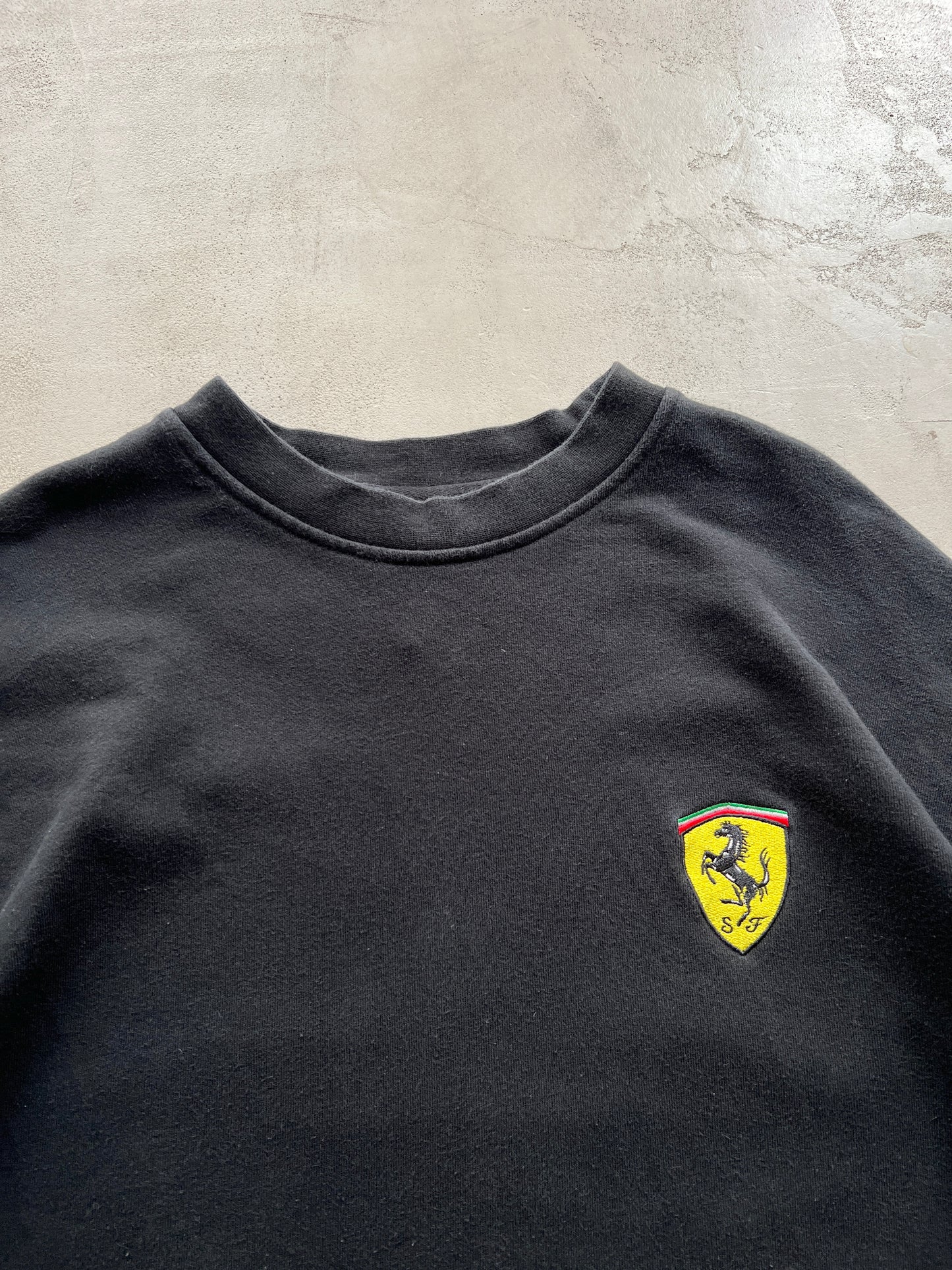 BLACK FERRARI SWEATER - 1990S - XL