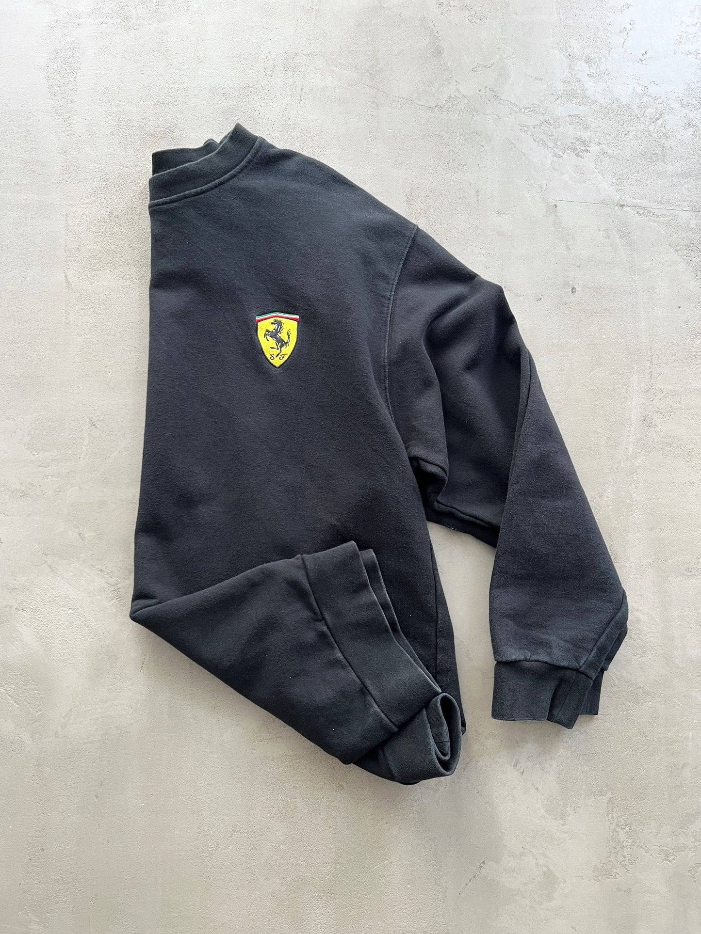 BLACK FERRARI SWEATER - 1990S - XL