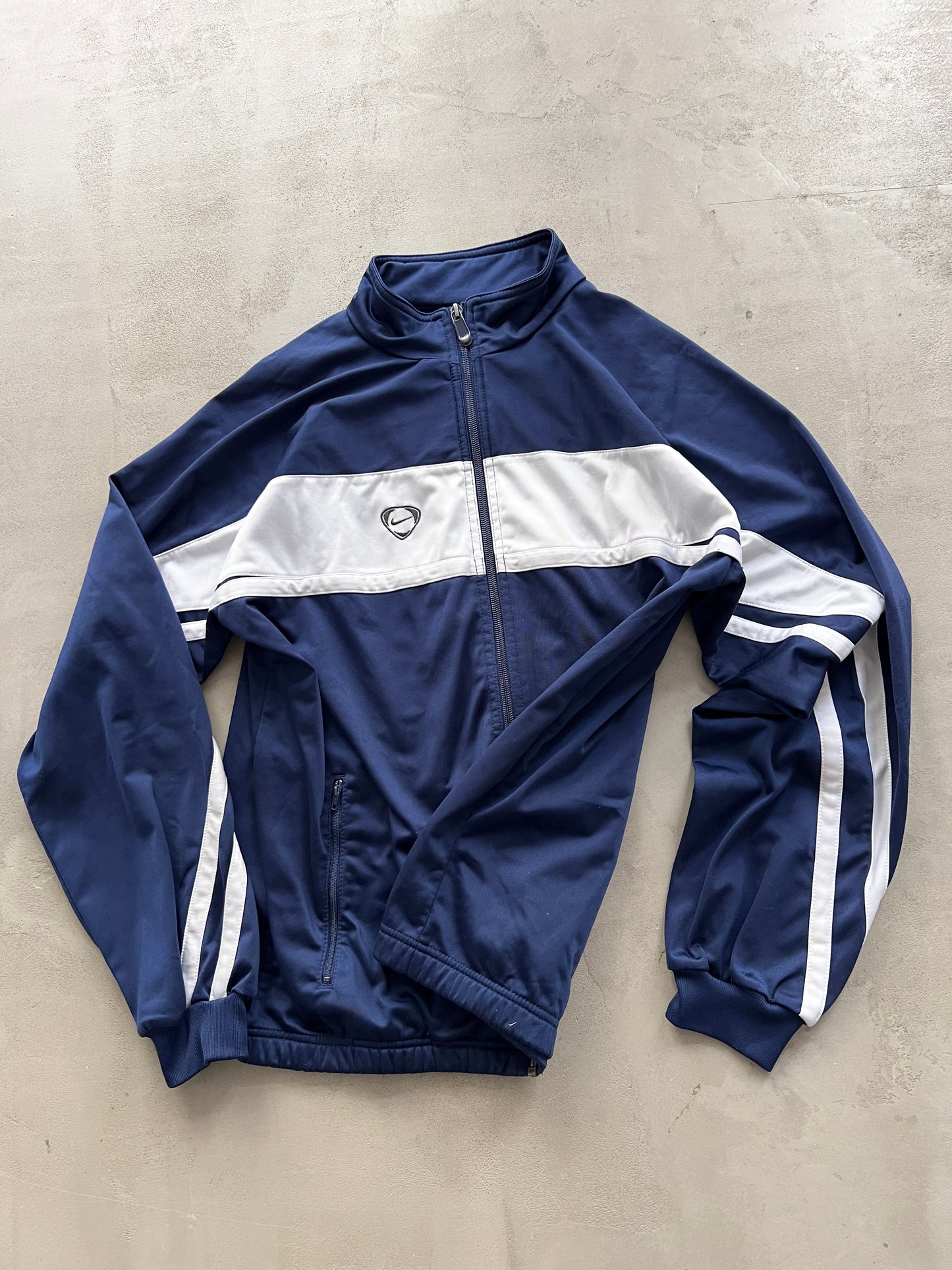 NAVY NIKE TRACK JACKET - 2000S - S