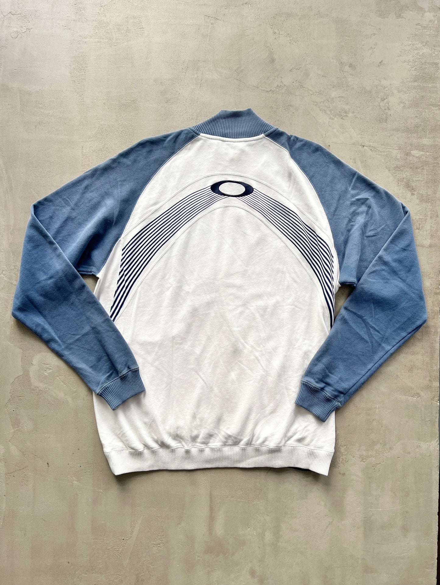 WHITE/BLUE OAKLEY JACKET - 1990S - XL/L