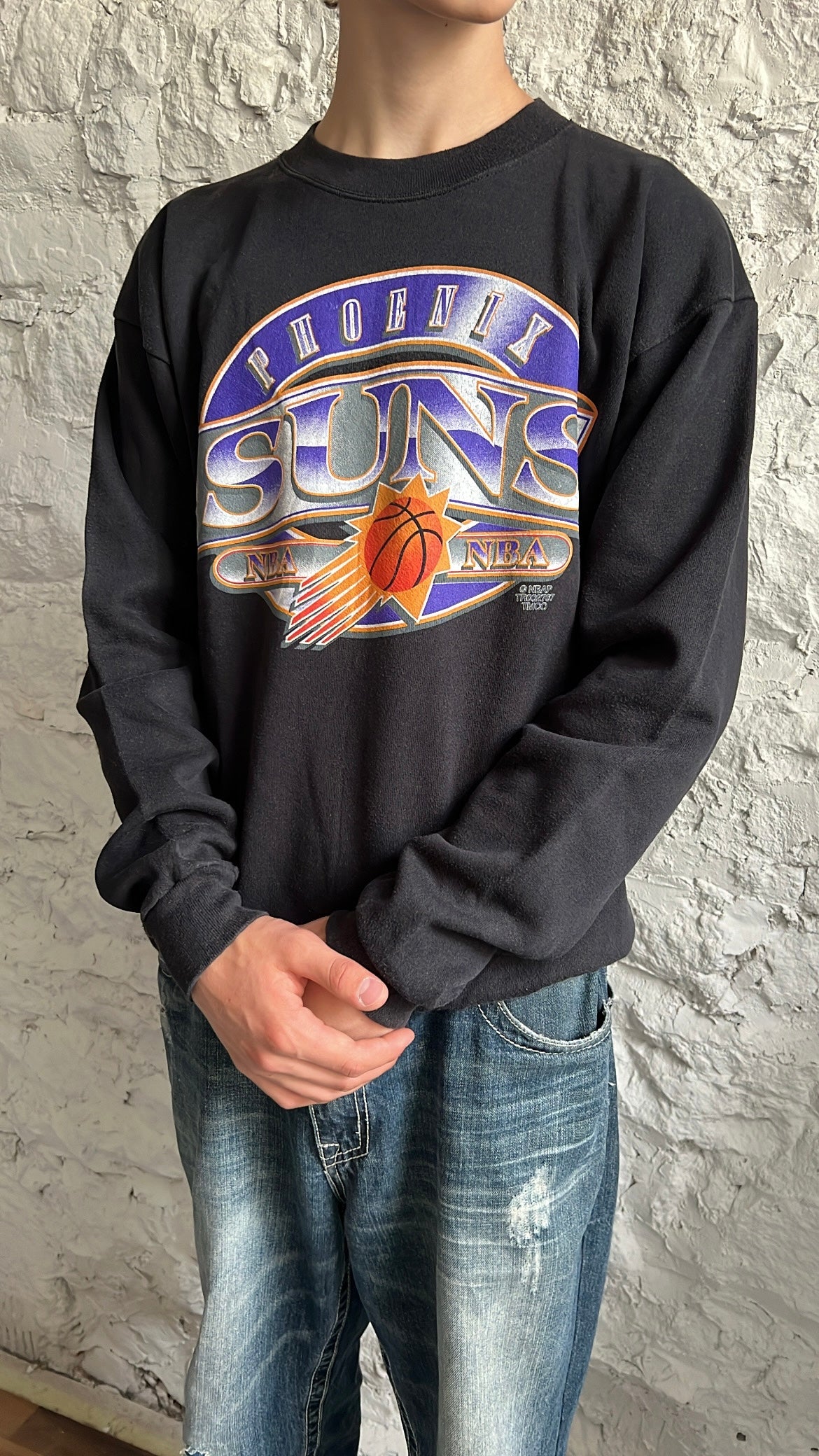 BLACK NBA PHOENIX SUNS SWEATER - 1990S - M