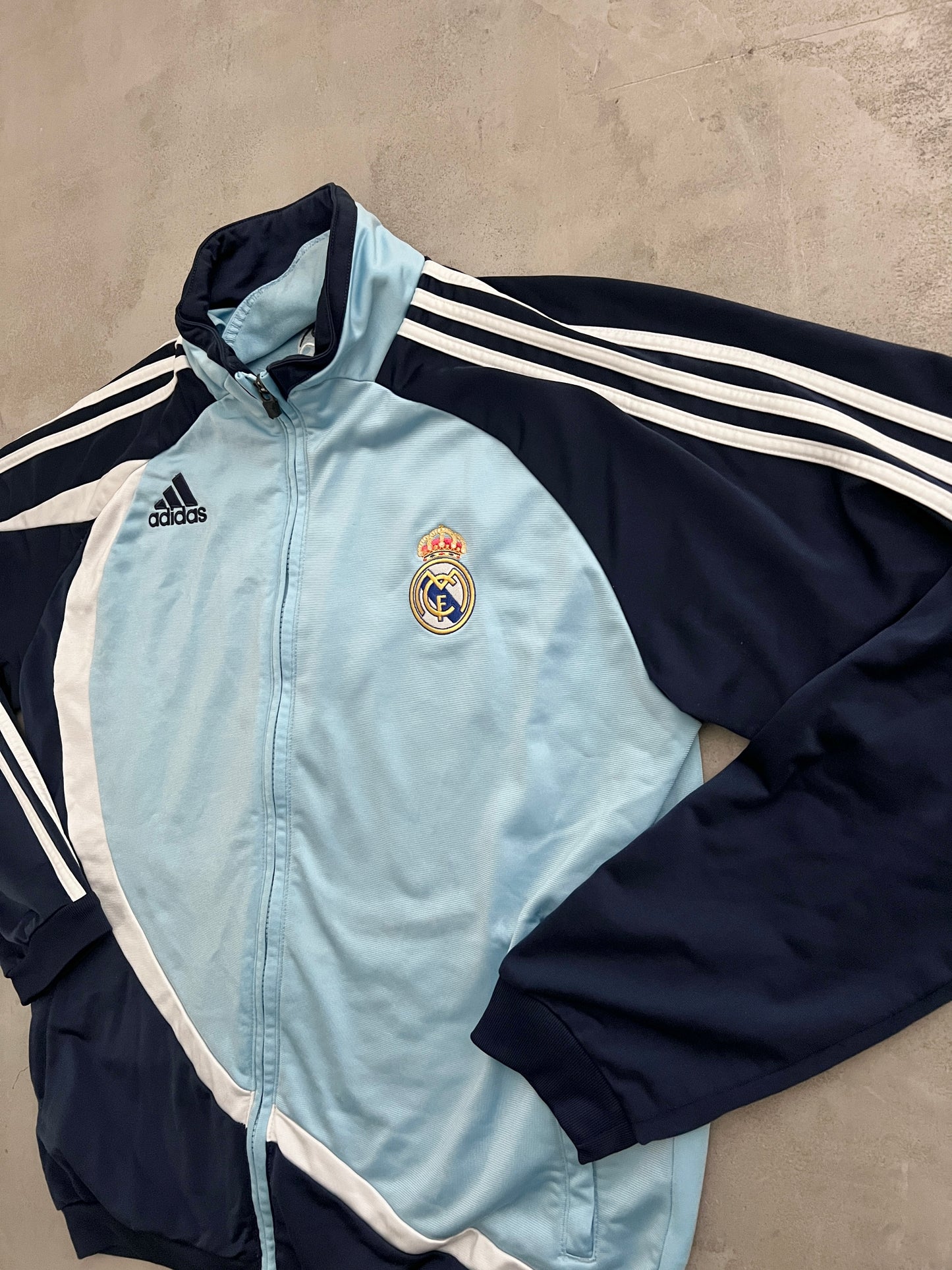 BABY BLUE REAL MADRID TRACK JACKET - 2000S - L/M