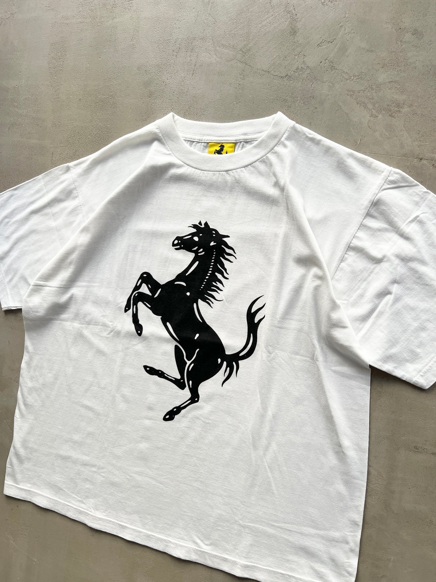 WHITE FERRARI TEE - 1990S - XL