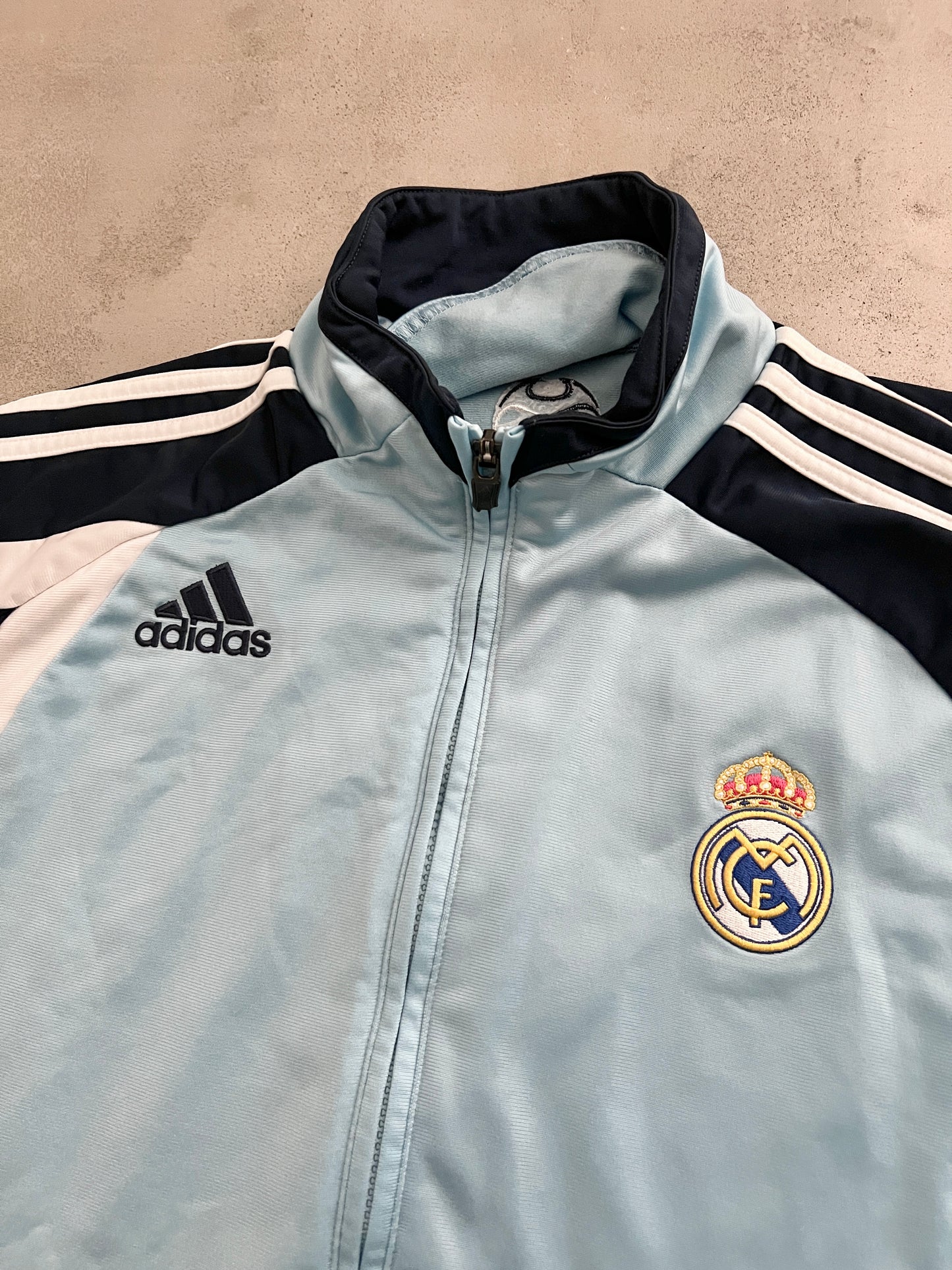 BABY BLUE REAL MADRID TRACK JACKET - 2000S - L/M