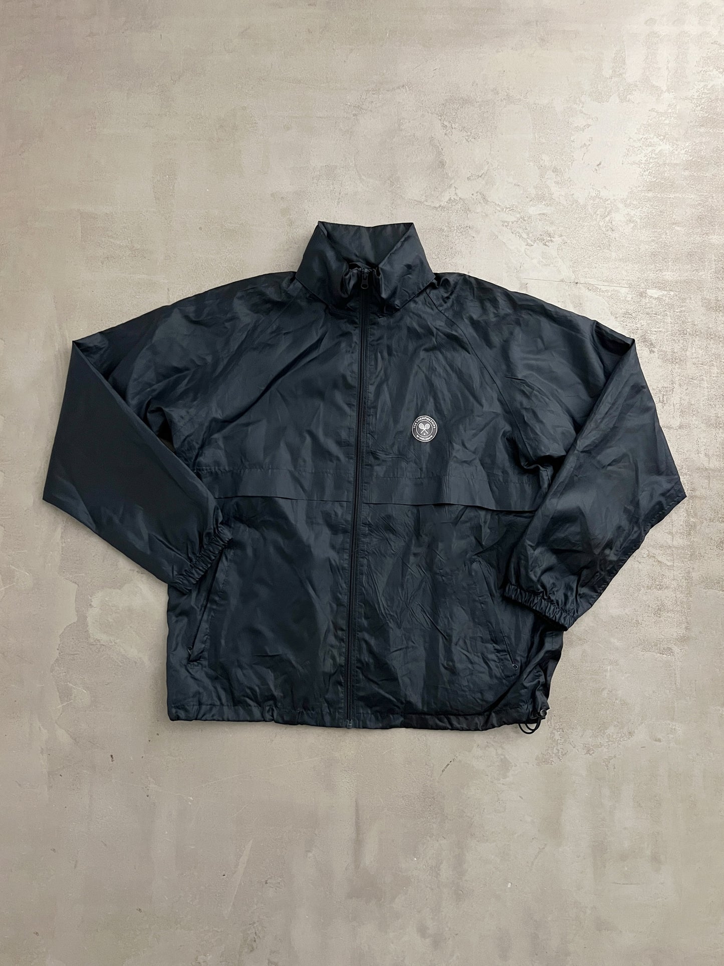 NAVY WIMBLEDON TENNIS RAIN JACKET - 2000S - L