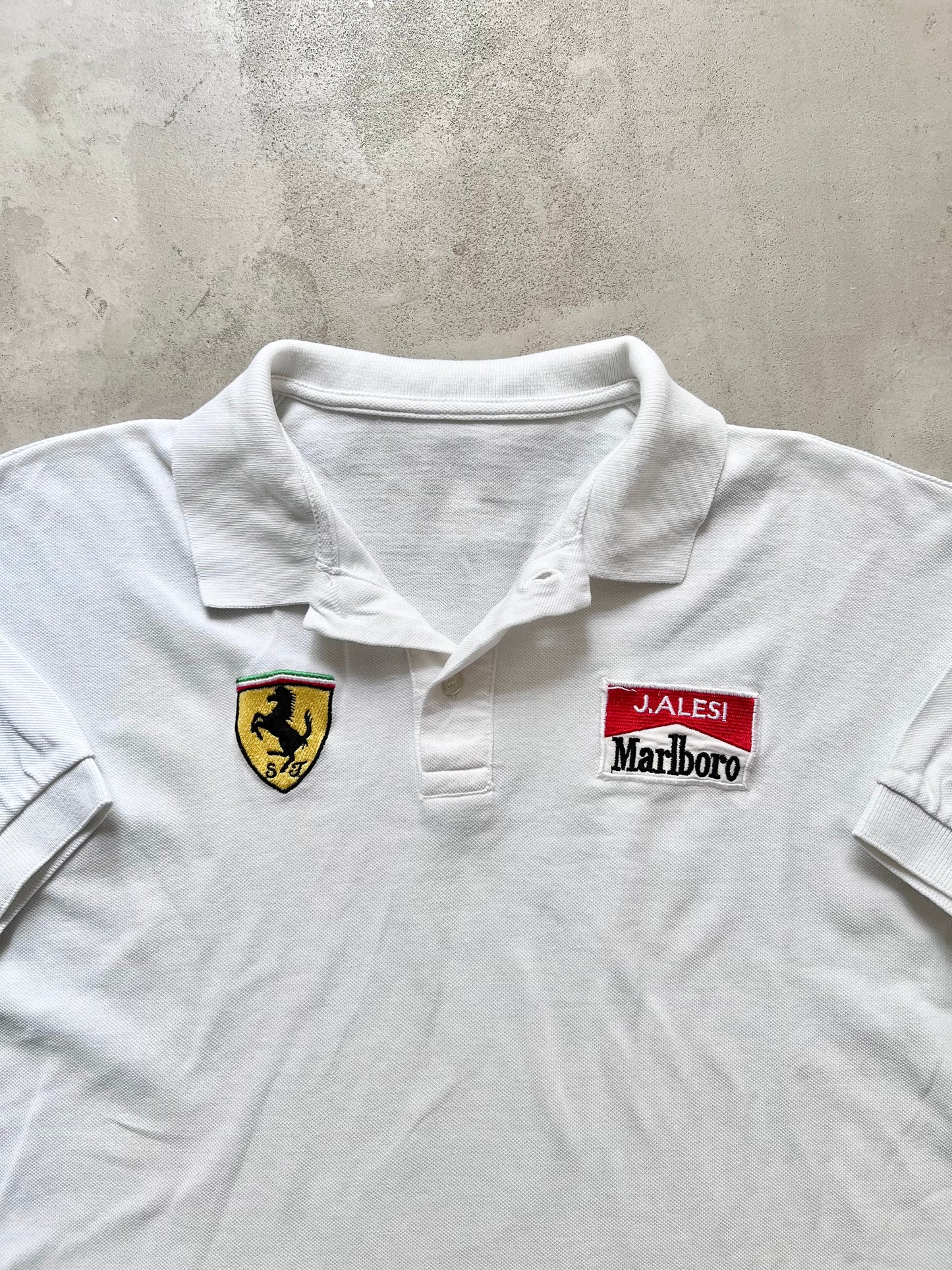 WHITE MARLBORO X FERRARI POLO - 1990S