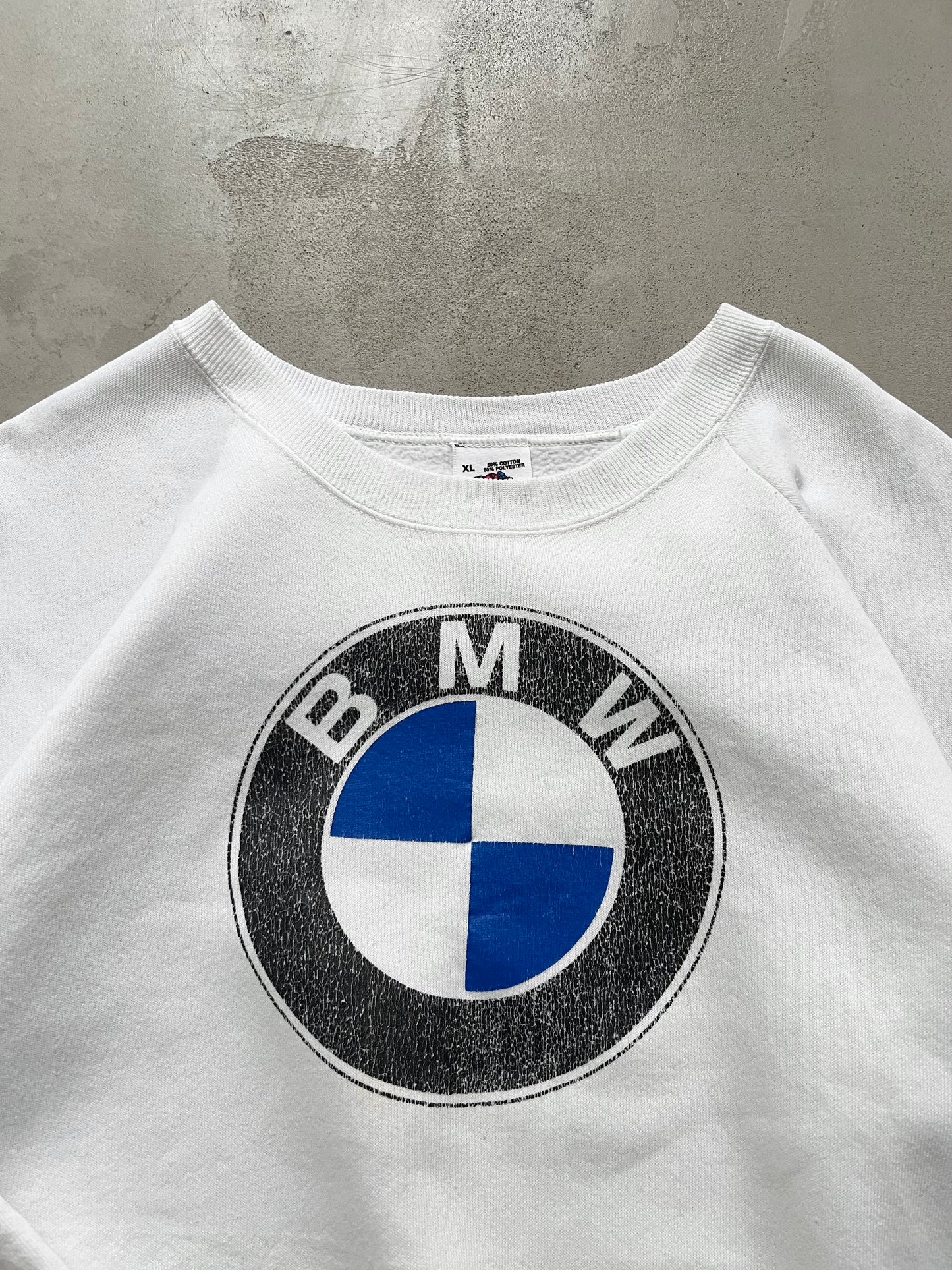 WHITE BMW SWEATER - 1990S