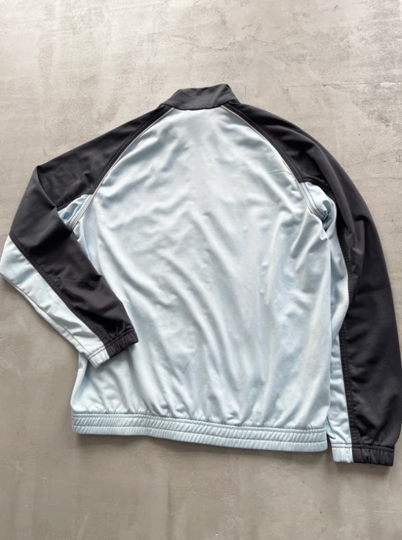 BABY BLUE NIKE TRACK JACKET - 2000S - L