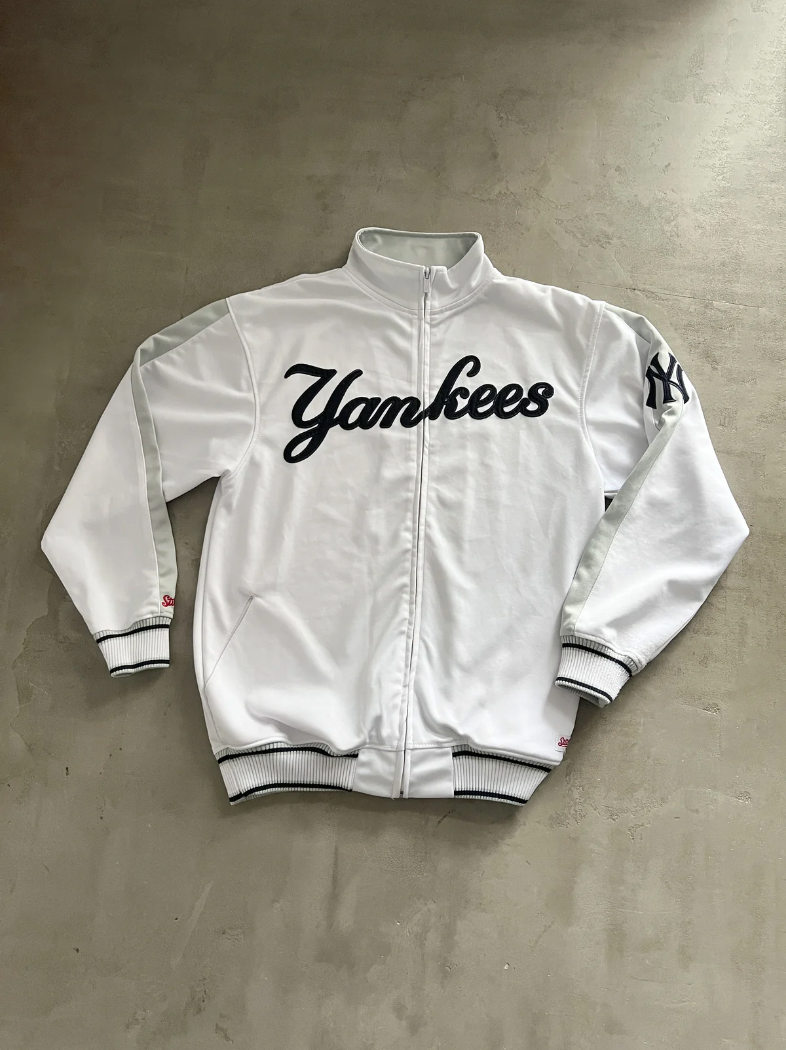 WHITE YANKEES JACKET - 2000S - L/XL