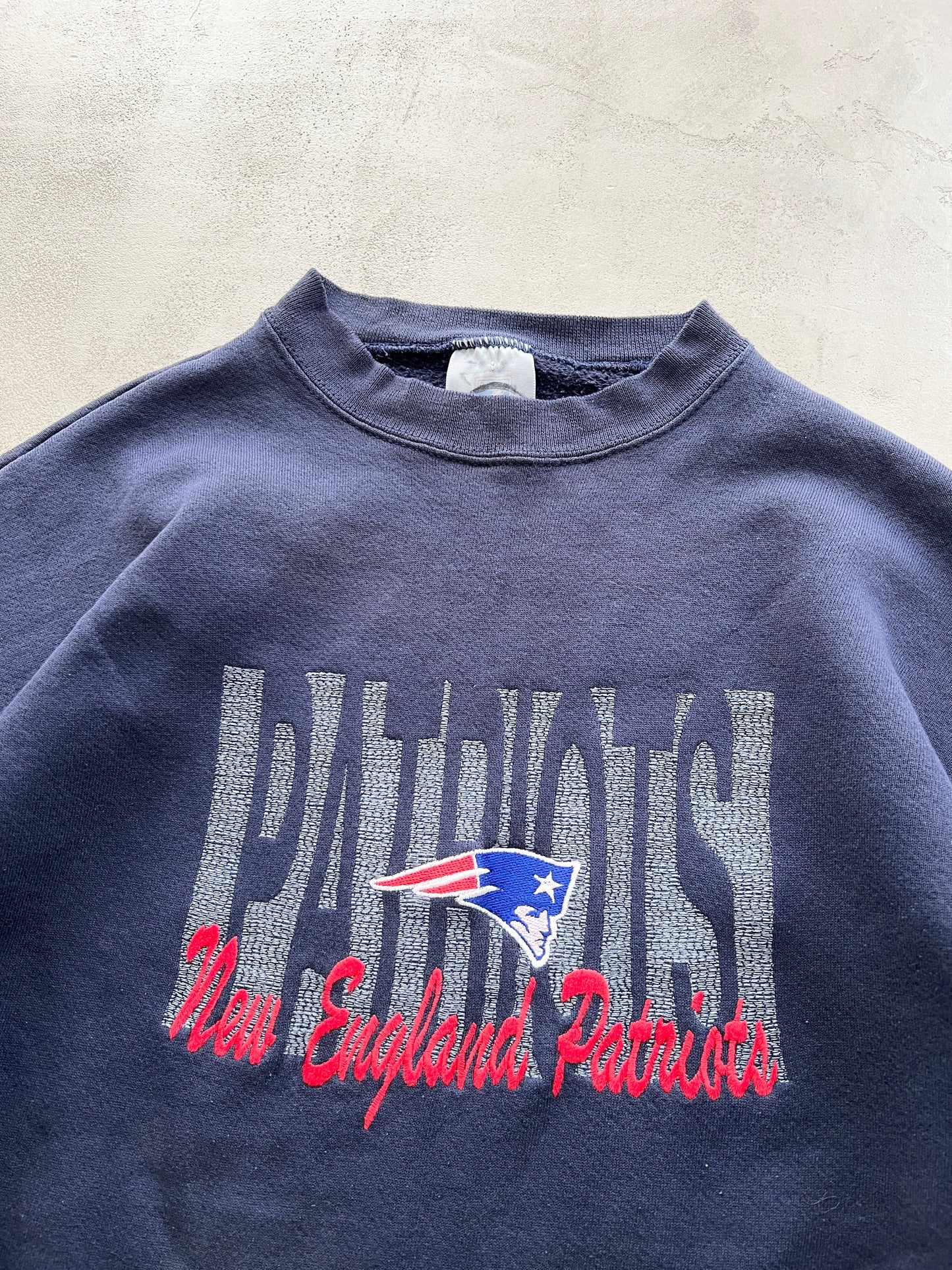 NAVY NEW ENGLAND PATRIOTS SWEATER - 1990S - M