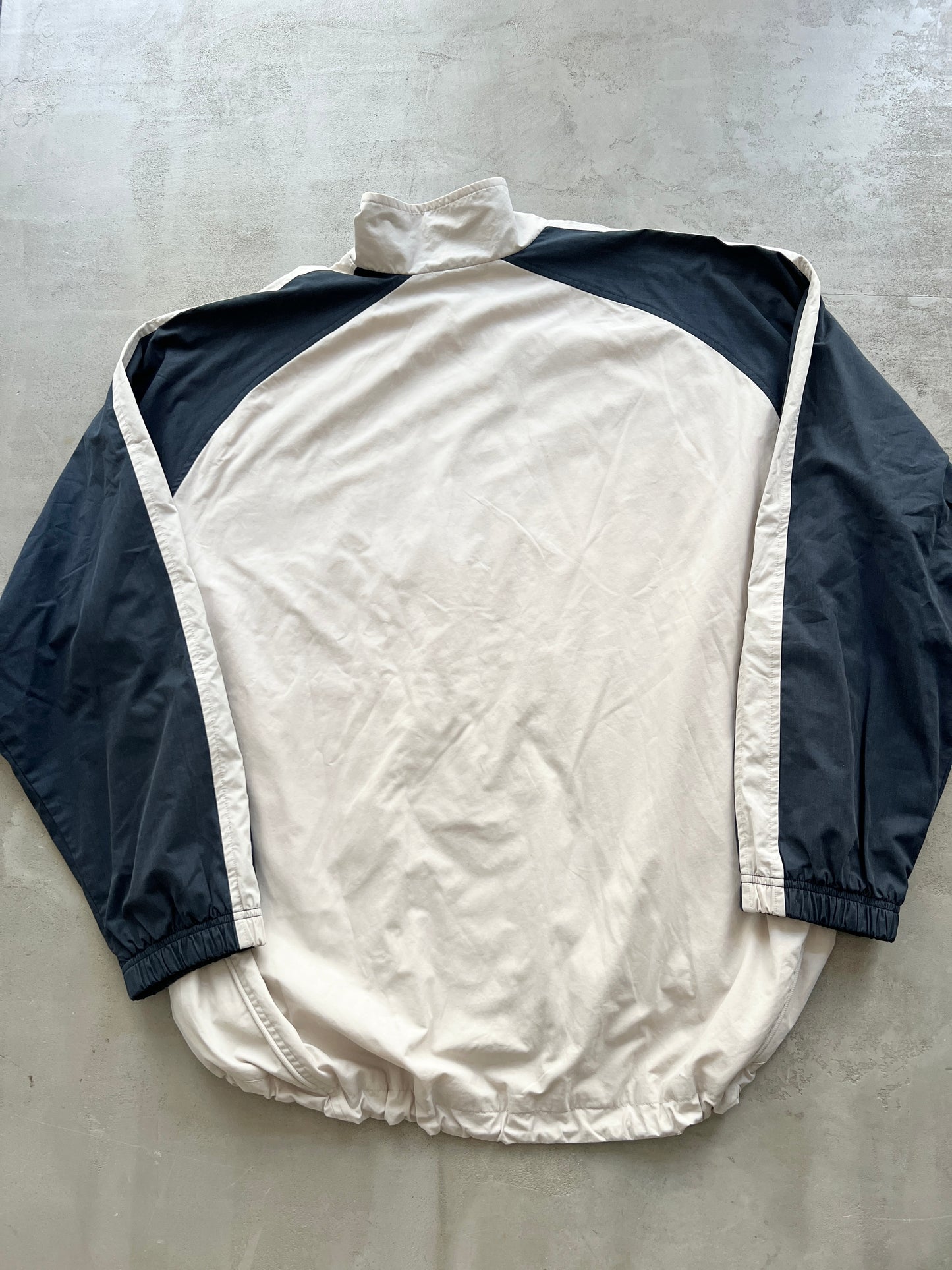 LIGHT BEIGE NIKE TRACK JACKET - XL - 2000S