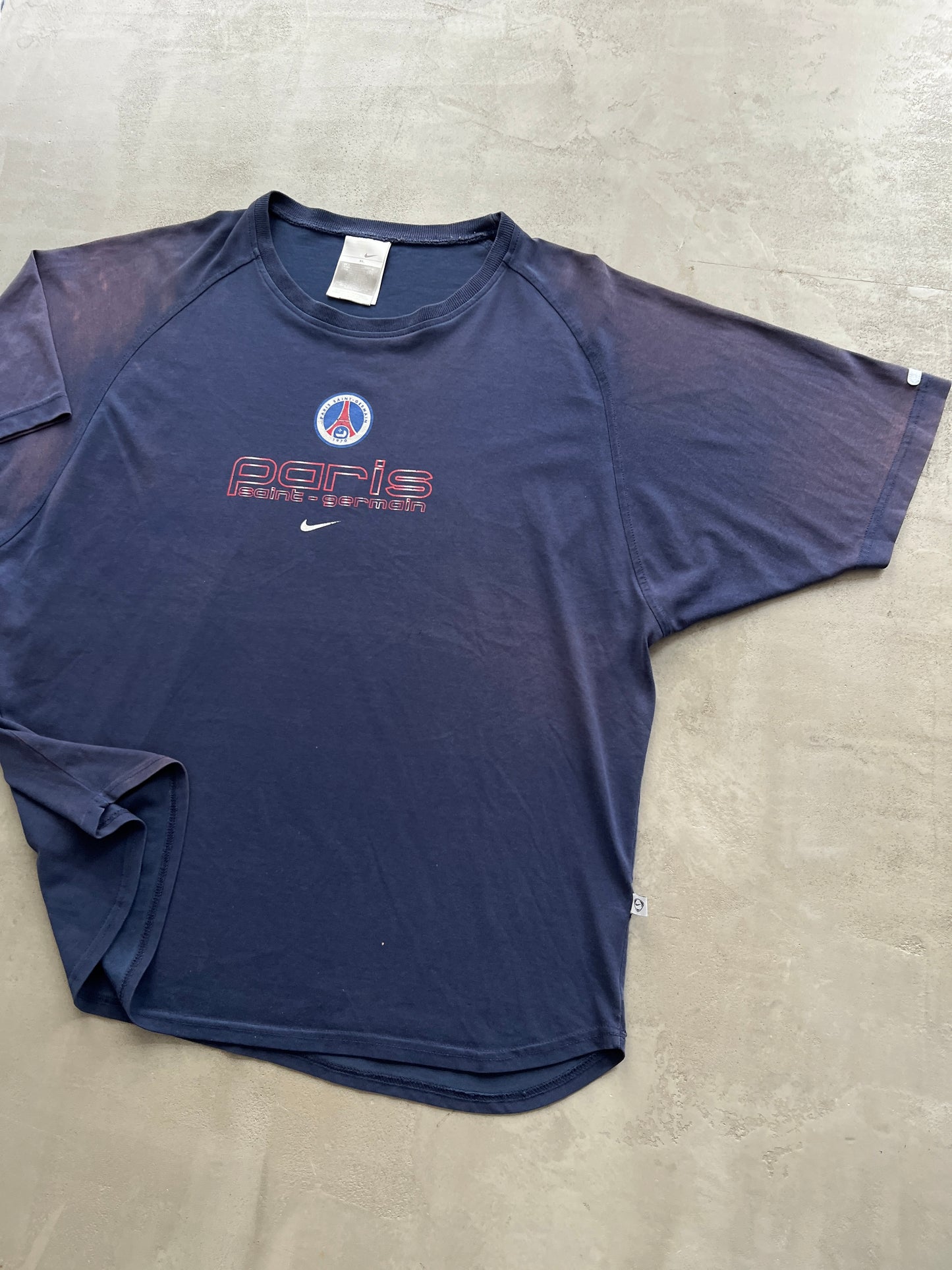 FADED NAVY/PURPLE PSG TEE - 1990S - XL