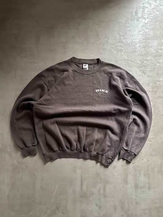 MOCHA NIKE SWEATER - 1990S - XL