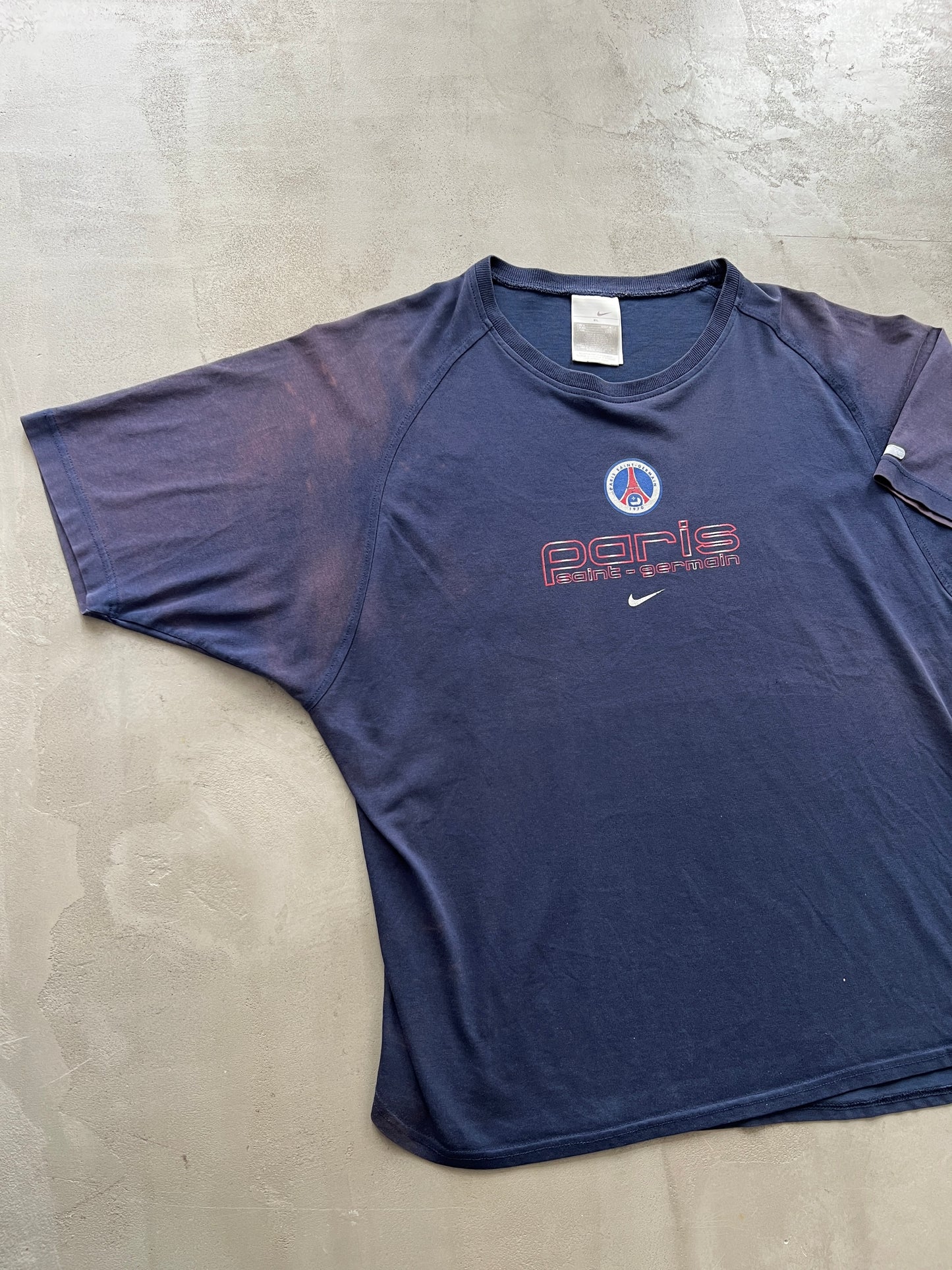 FADED NAVY/PURPLE PSG TEE - 1990S - XL