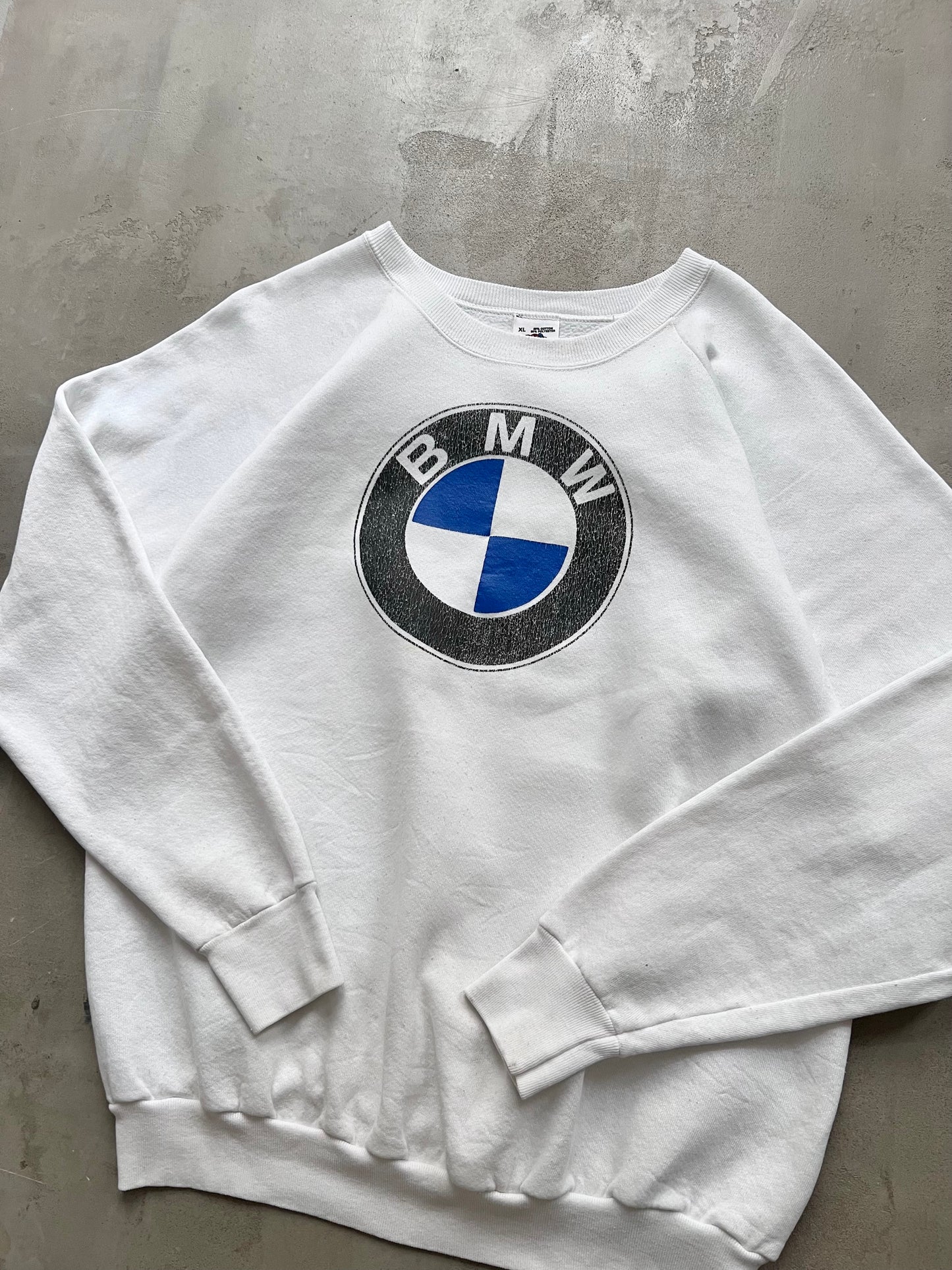 WHITE BMW SWEATER - 1990S