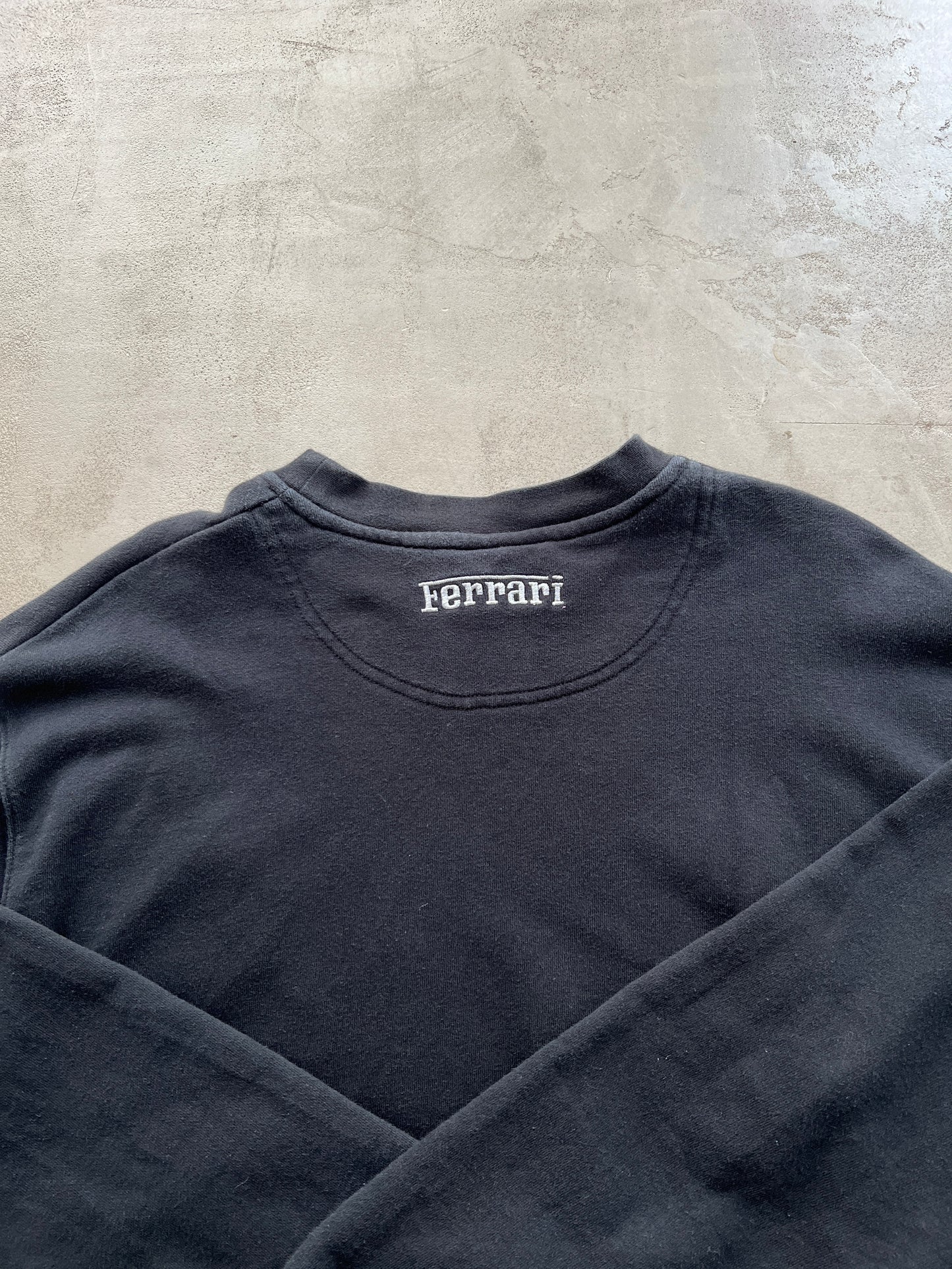 BLACK FERRARI SWEATER - 1990S - XL