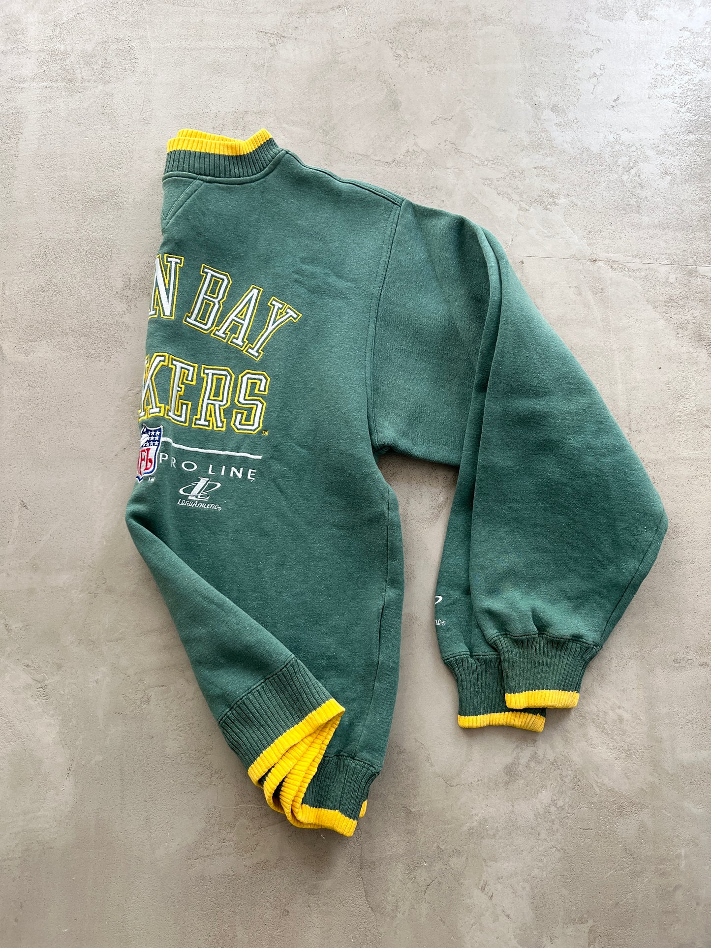 FADED GREEN BAY PACKERS NFL SWEATER - 1990S - M