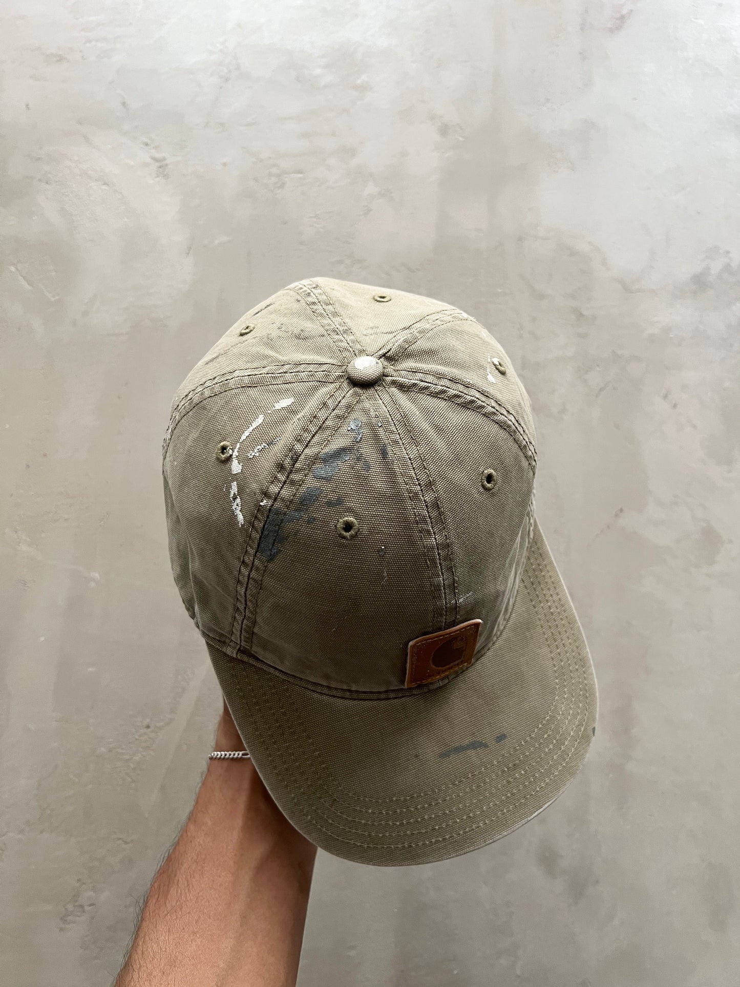 OLIVE DISTRESSED CARHARTT CAP - 2000S