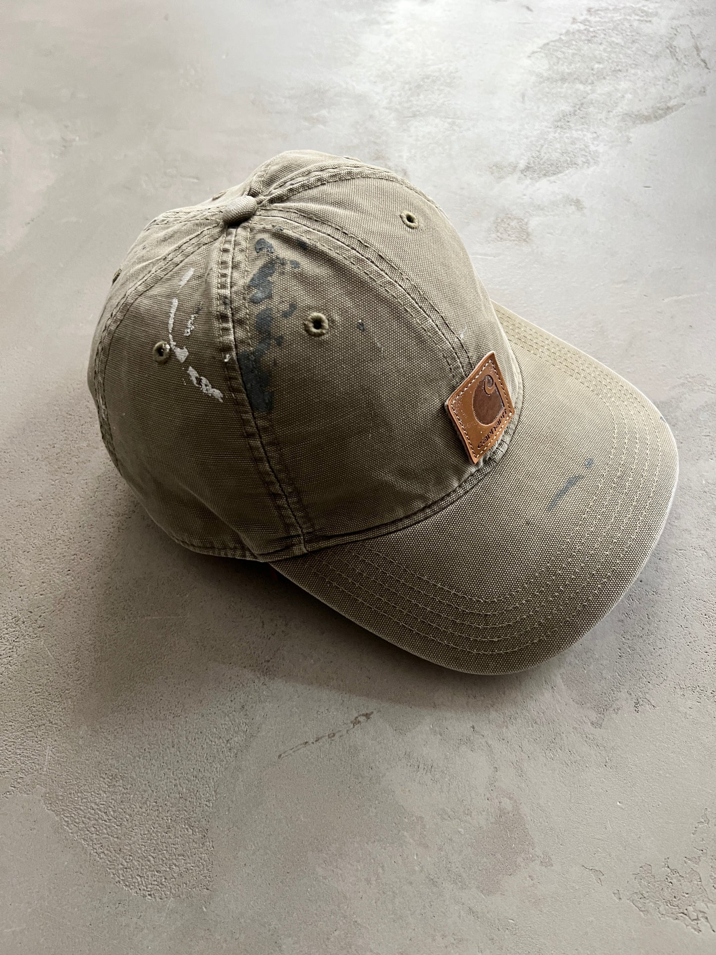 OLIVE DISTRESSED CARHARTT CAP - 2000S