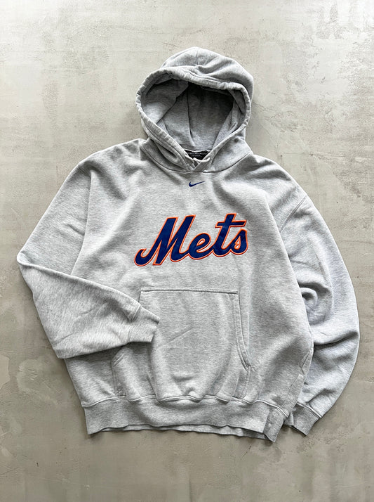 GREY NEW YORK METS HOODIE - 1990S - BOXY L