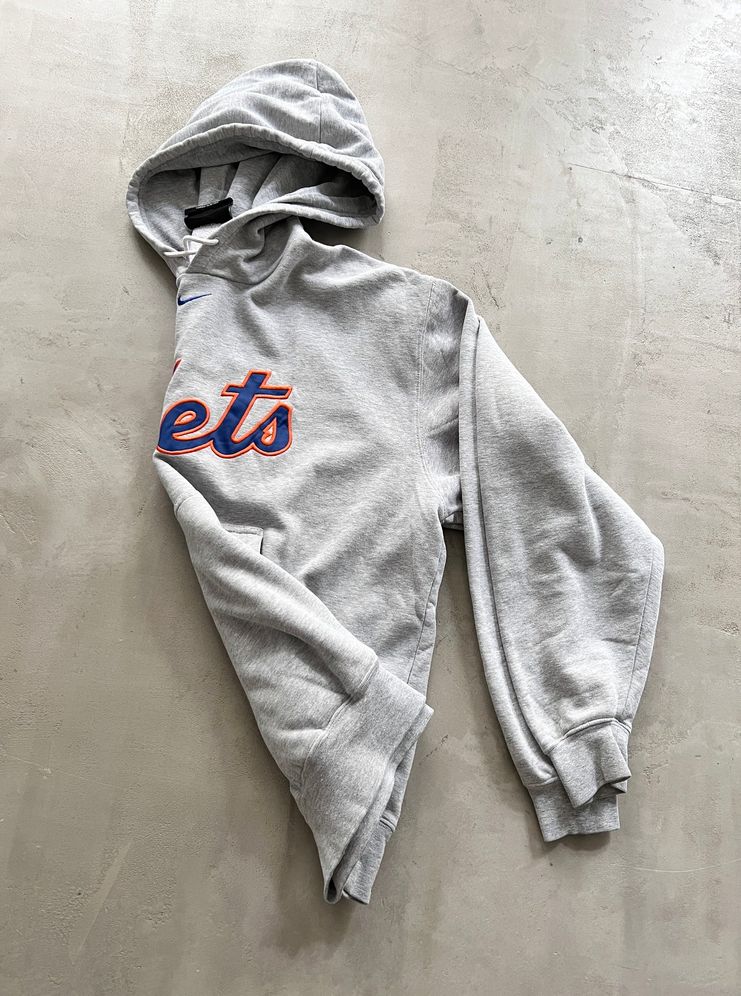 GREY NEW YORK METS HOODIE - 1990S - BOXY L