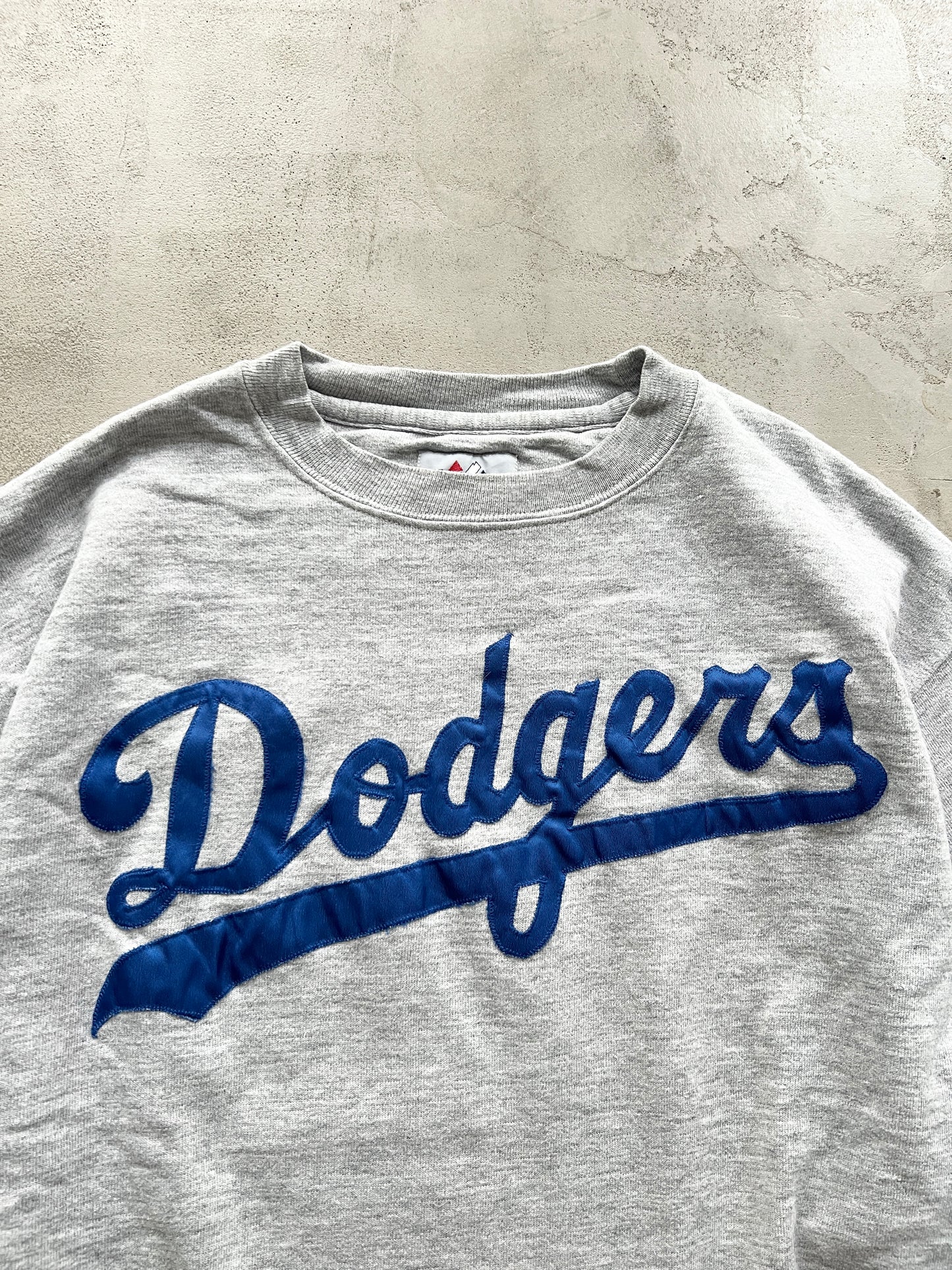 GREY LA DODGERS SWEATER - 1990S - L