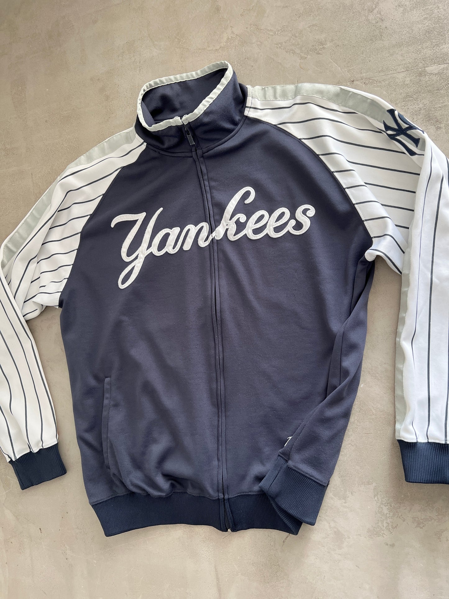 NAVY/WHITE YANKEES JACKET - 2000S - XL