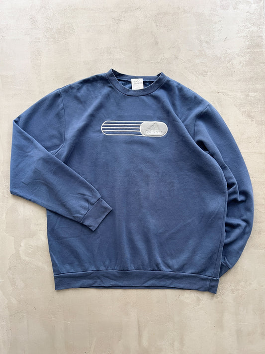 BLUE ADIDAS SWEATER - 2000S - XL