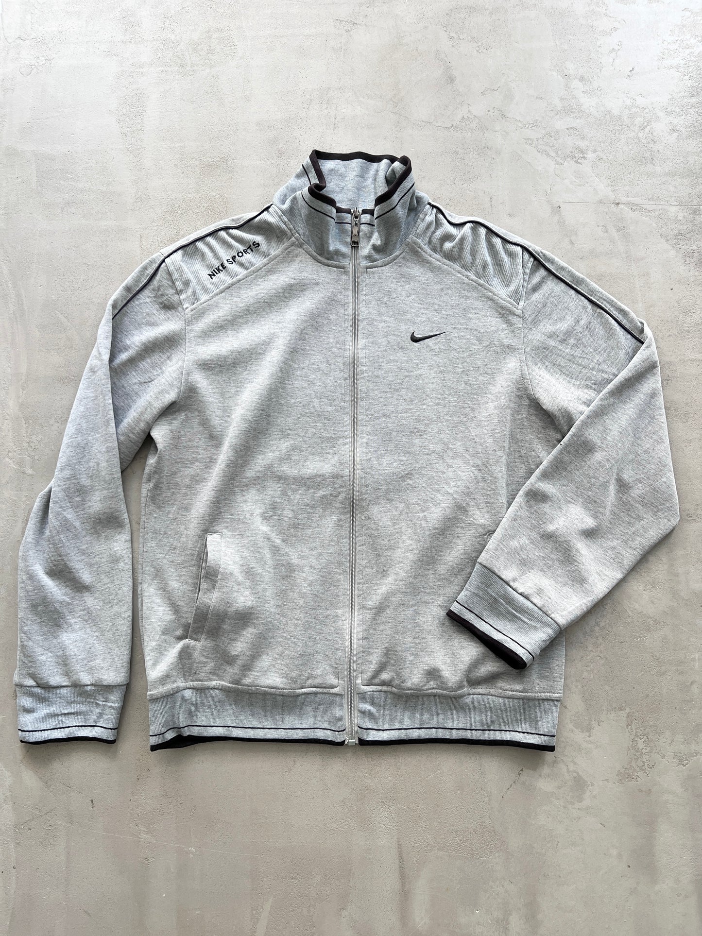 GREY NIKE TRACK JACKET - 2000S - M/L