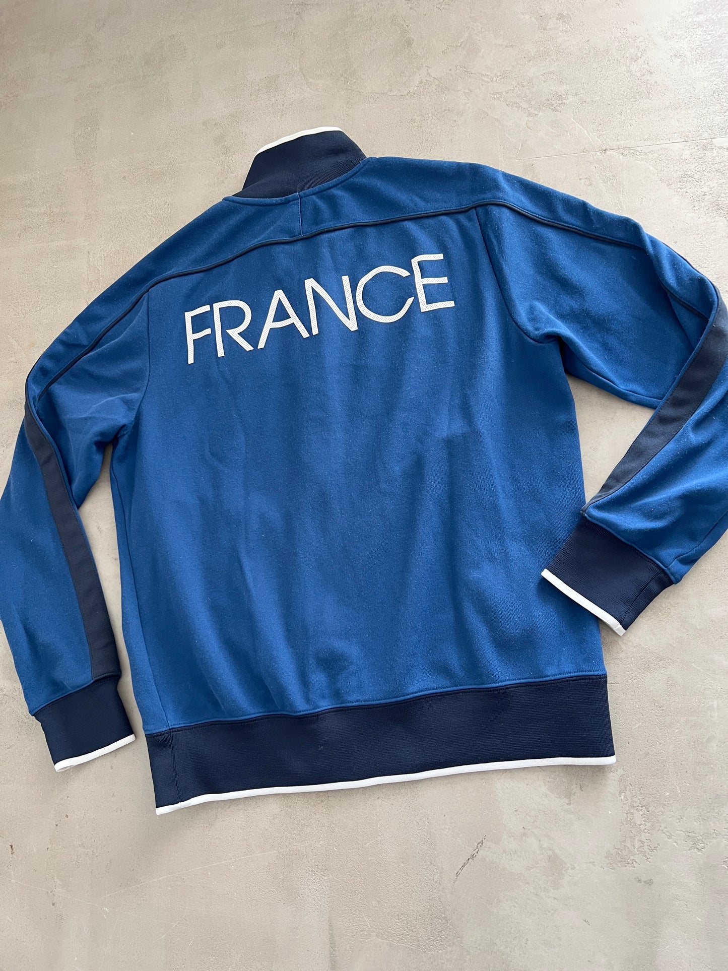 NAVY/WHITE FRANCE TRACK JACKET - 2000S - M