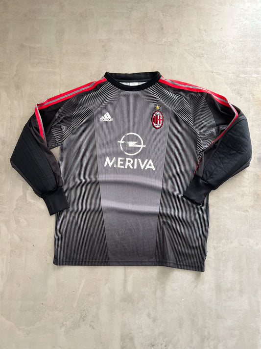 GREY/RED AC MILAN LONGSLEEVE - 2000S - XL/L