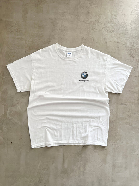 WHITE BMW MOTORCYCLES TEE - 2000S - L/XL