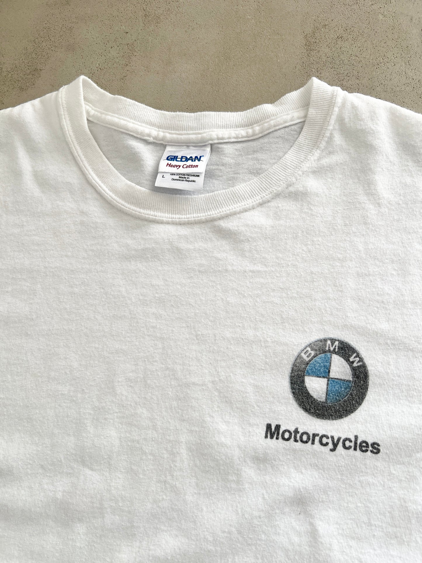 WHITE BMW MOTORCYCLES TEE - 2000S - L/XL