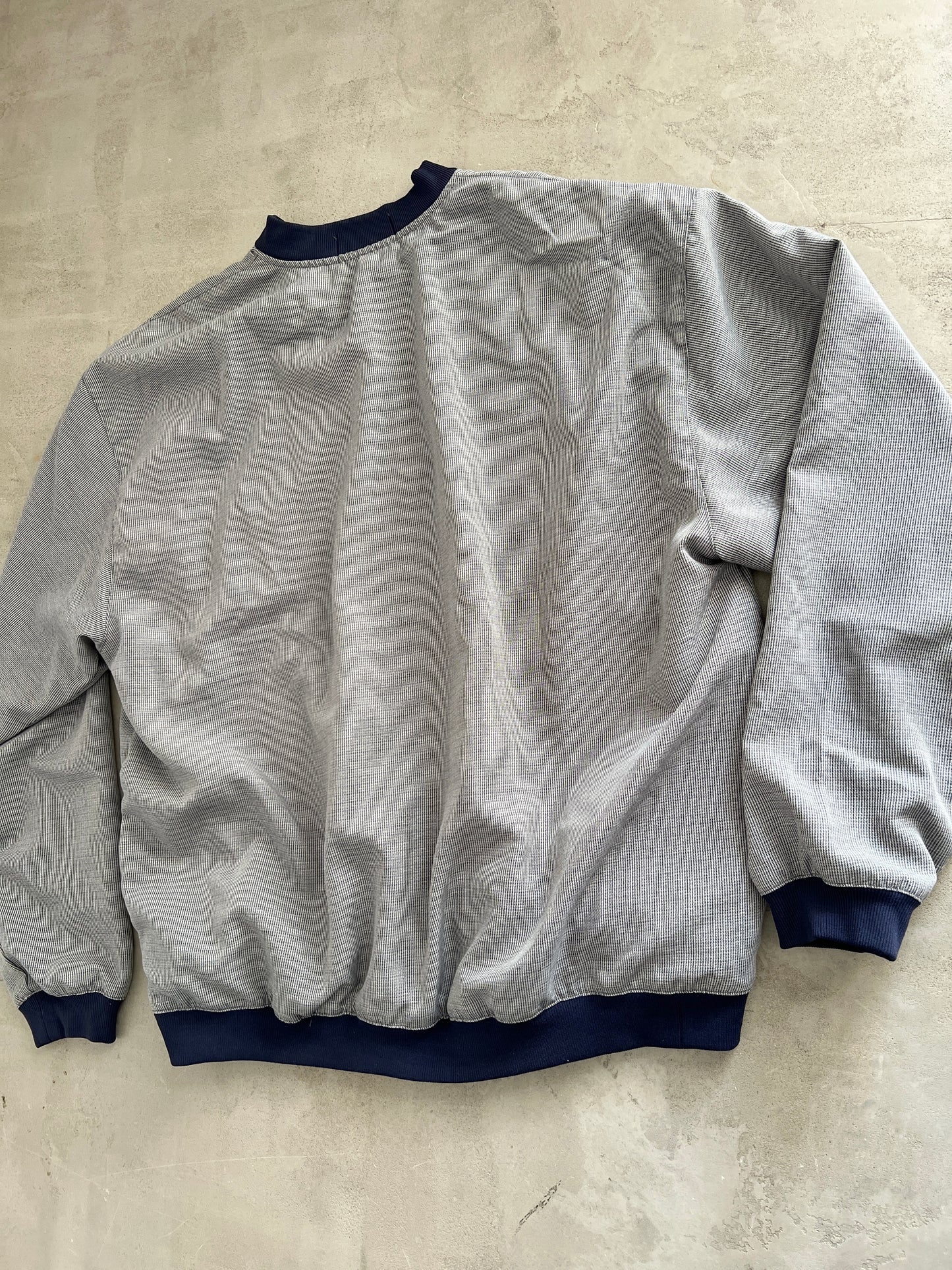 GREY/NAVY MERCEDES BENZ RACING LONGSLEEVE - 1990S - L/M