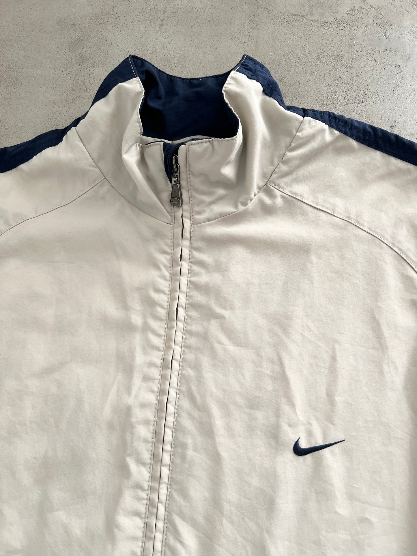 BEIGE NIKE TRACK JACKET - 2000S - L/XL