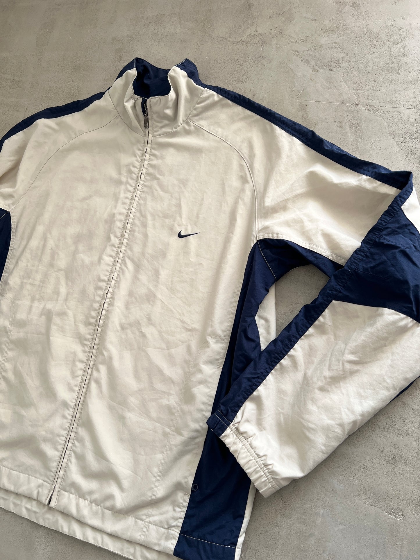 BEIGE NIKE TRACK JACKET - 2000S - L/XL