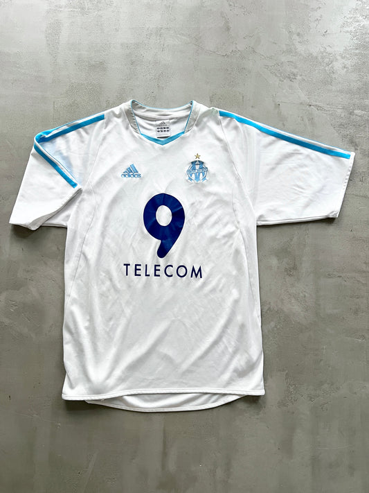 WHITE/BABY BLUE MARSEILLE JERSEY - 2000S - M