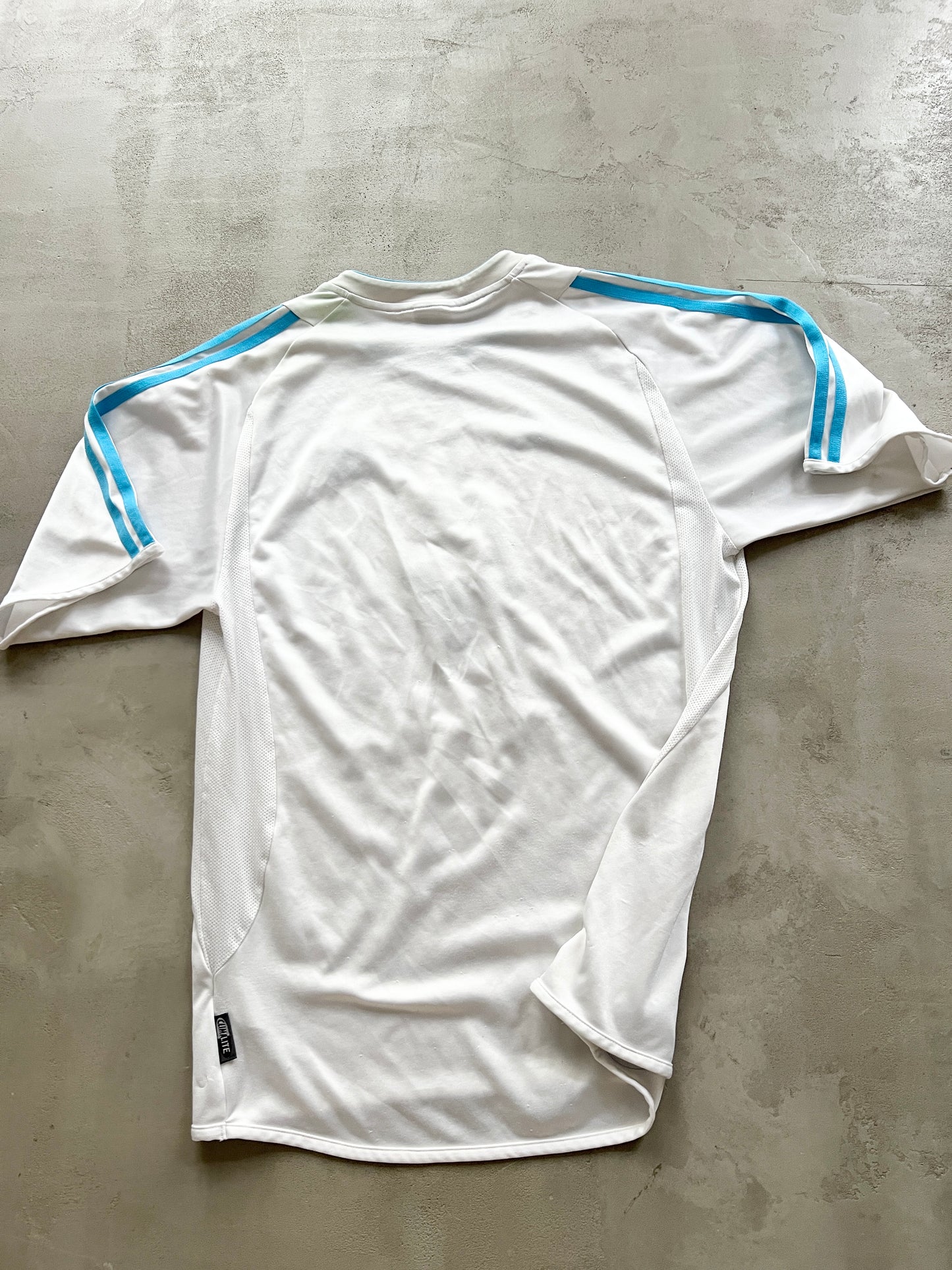 WHITE/BABY BLUE MARSEILLE JERSEY - 2000S - M